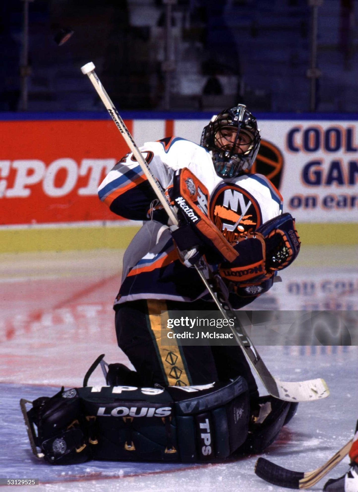 New York Islanders Roberto Luongo 1997 Preseason NHL Hockey Jersey (56G/XXXL)