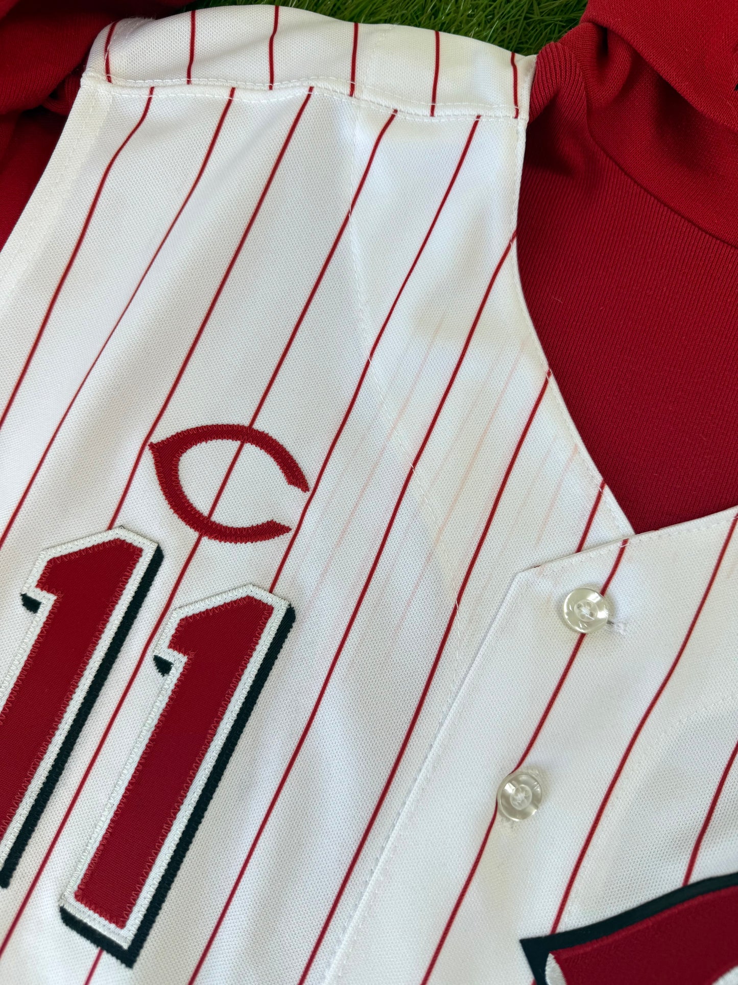 Cincinnati Reds Barry Larkin 1999 MLB Baseball Jersey and Undershirt (48/XL)