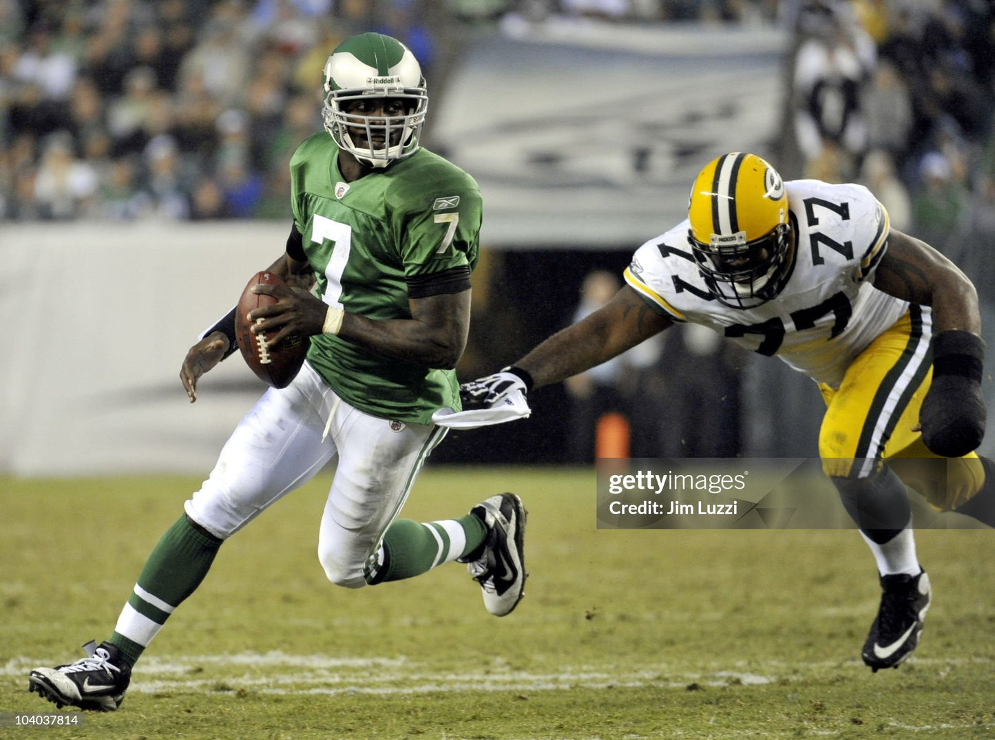 Philadelphia Eagles Michael Vick 2010 Kelly Green Throwback NFL Football Jersey (44/Large)