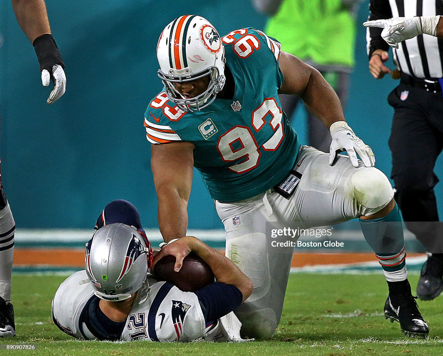 Miami Dolphins Ndamukong Suh 2017 Throwback NFL Football Jersey (44/Large)
