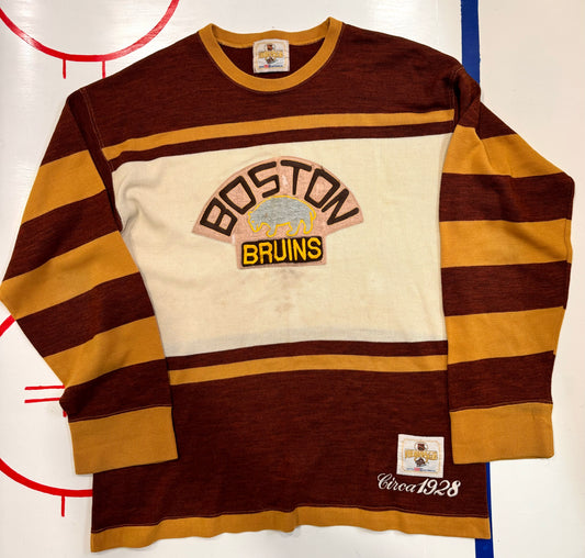 Boston Bruins 1928 Wool Sweater NHL Hockey Jersey (Large)