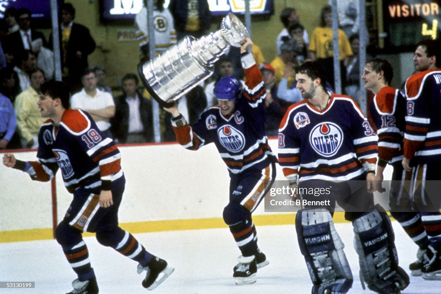 Edmonton Oilers Bill Ranford 1990 Stanley Cup Finals NHL Hockey Jersey (52/XL)