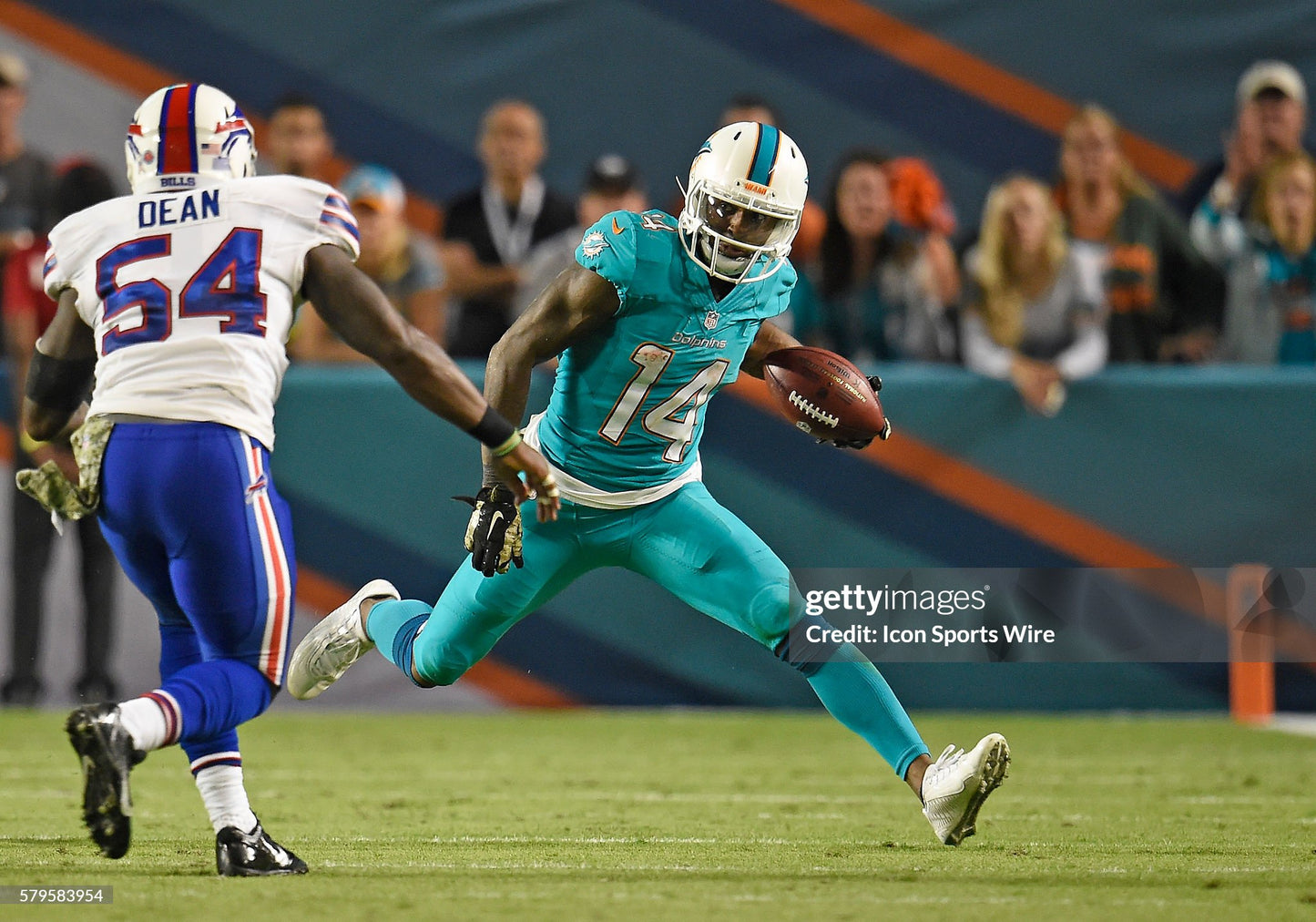 Miami Dolphins Jarvis Landry 2014 Team Issued NFL Football Jersey (42/Large)
