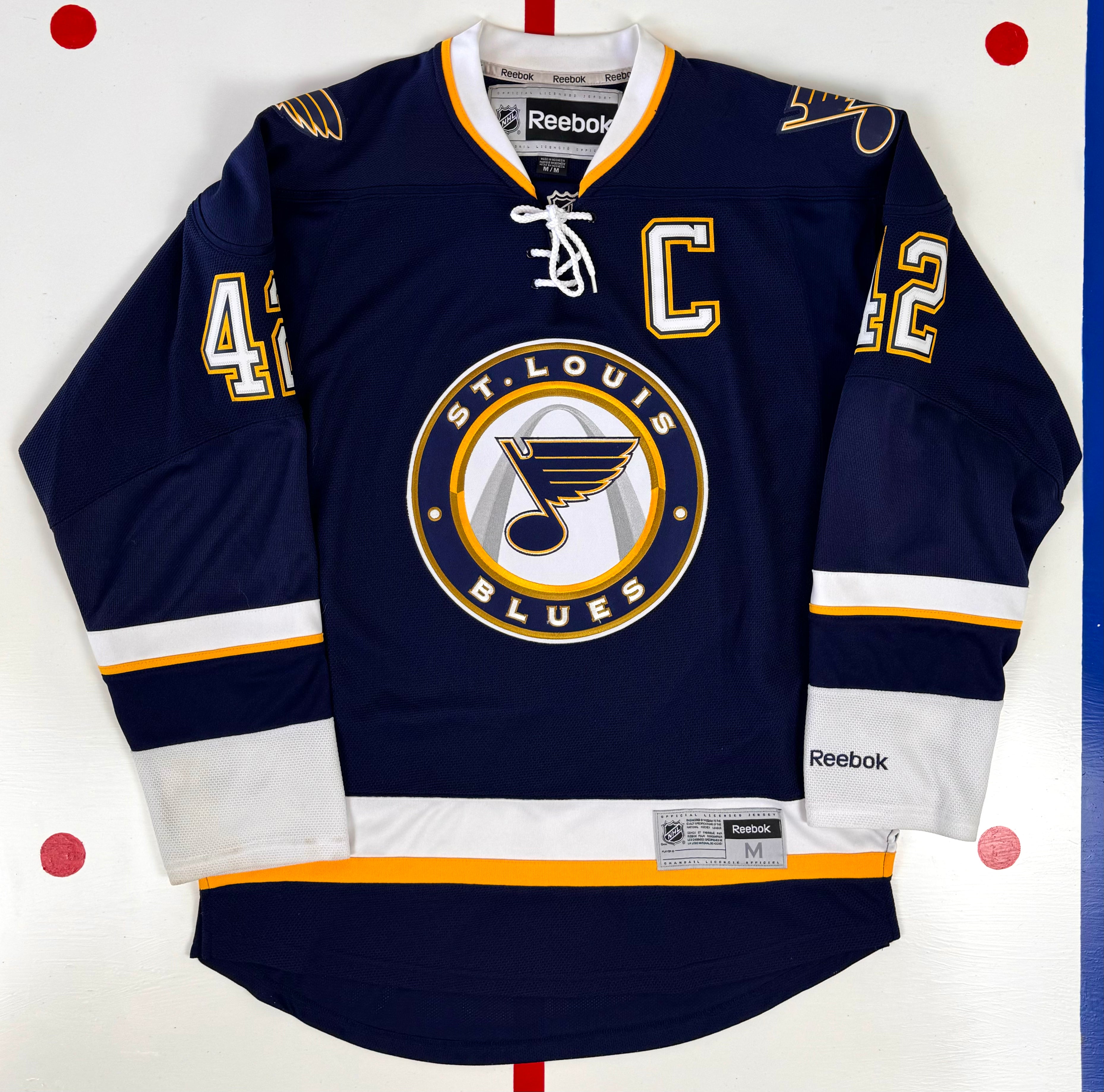 St. Louis Blues 2012 2016 David Backes Alternate NHL Hockey