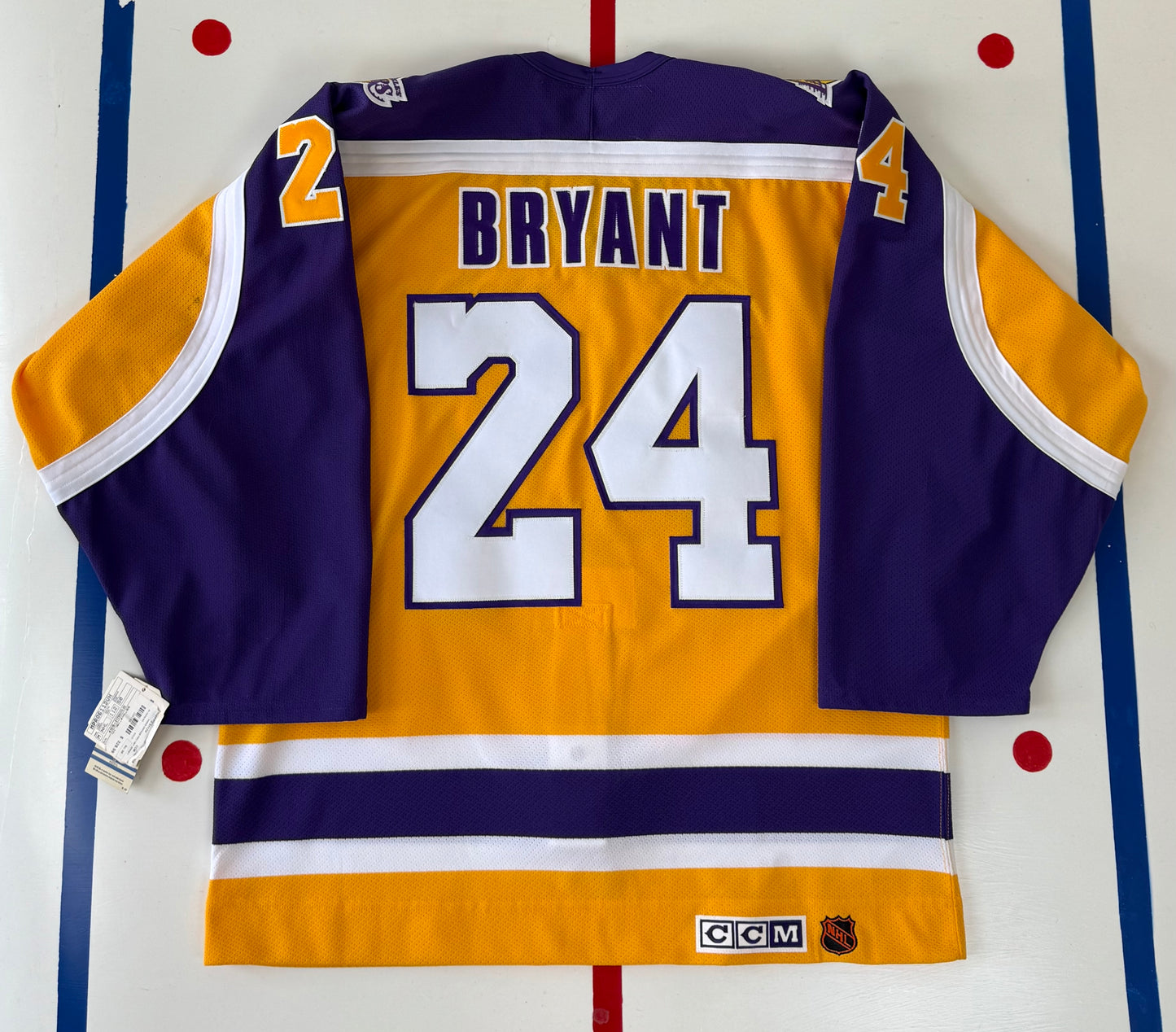 Los Angeles Kings Kobe Bryant LA Lakers Custom Hockey Jersey (50/Large)
