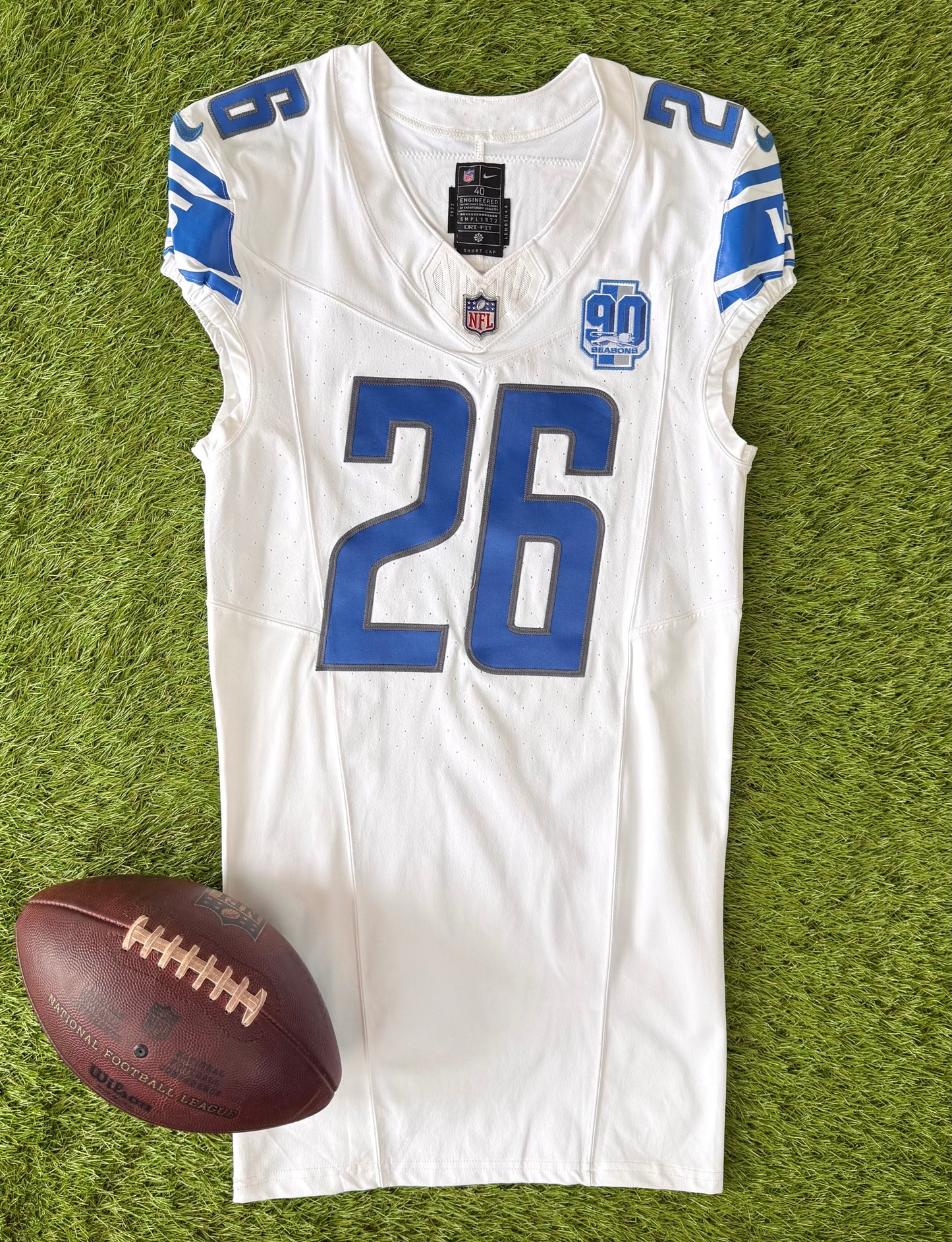 Detroit Lions Jahmyr Gibbs 2023 NFL Football Jersey (40/Medium)