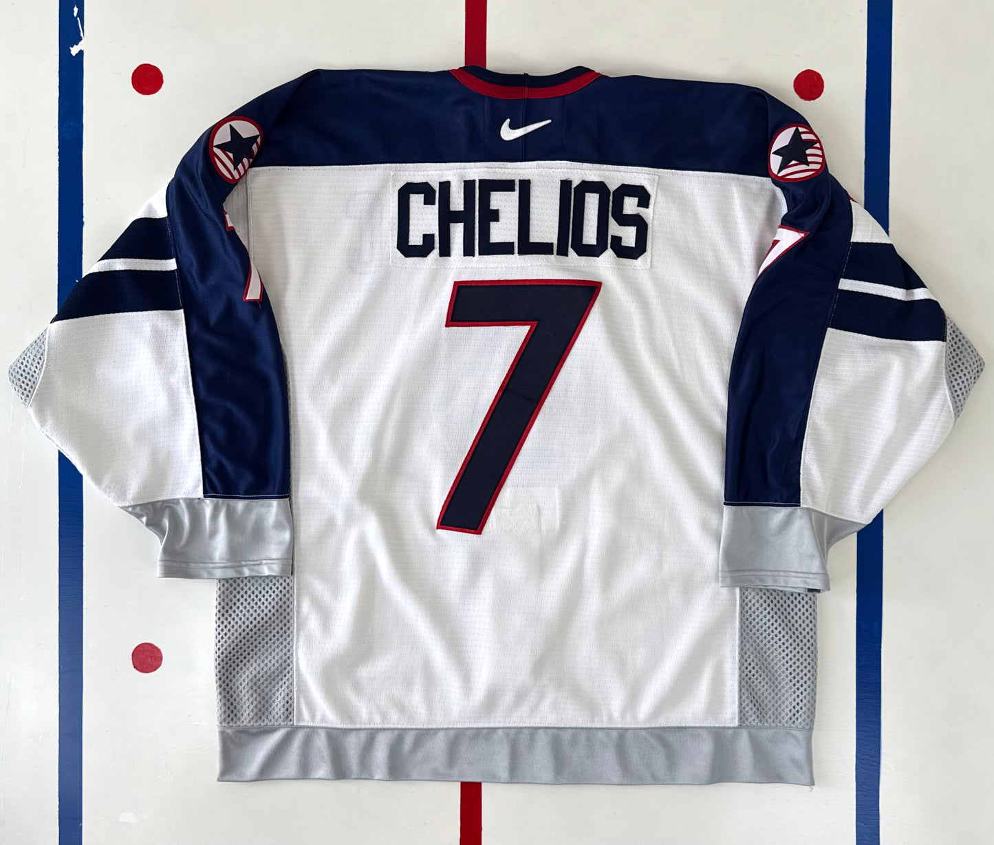 Team USA Chris Chelios 1998 Nagano Olympics Hockey Jersey (56/XL)