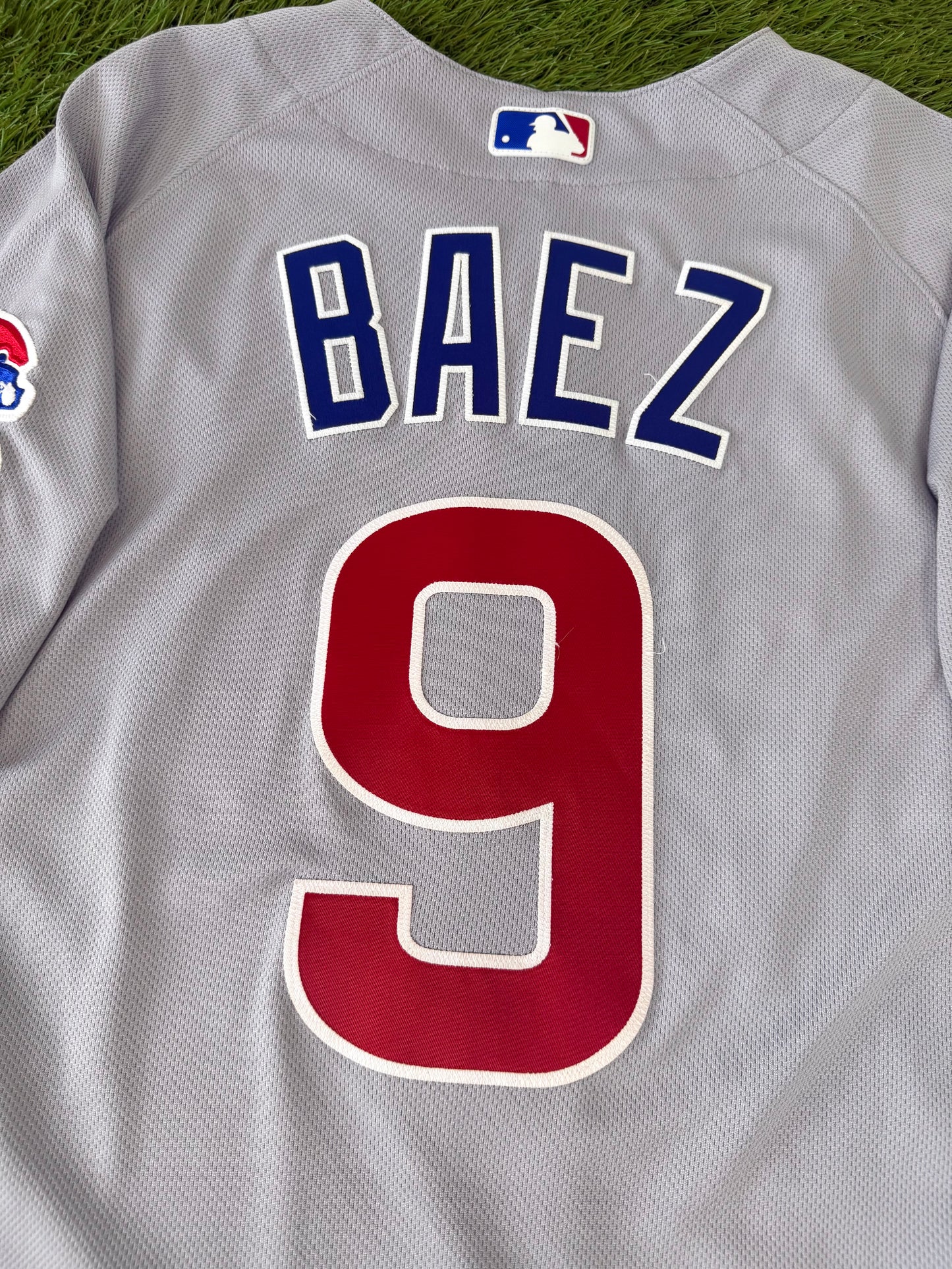 Chicago Cubs Javier Baez 2017 Postseason MLB Baseball Jersey (44/Large)