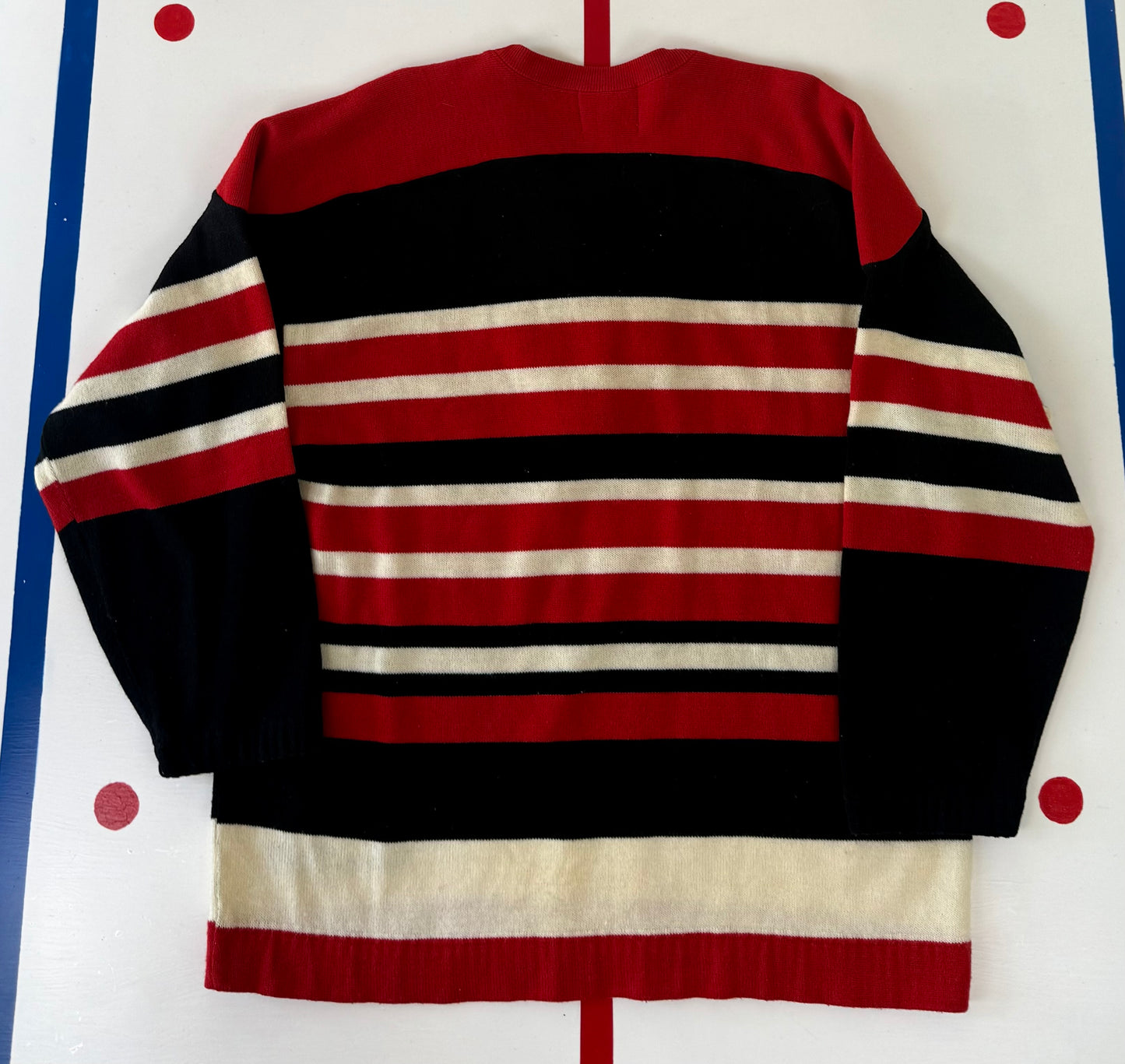 Chicago Blackhawks “Black Hawks” 1940 NHL Hockey Wool Sweater Jersey (Large/XL)