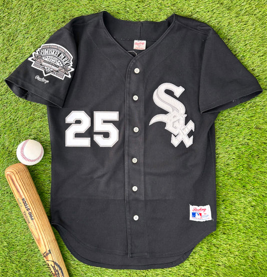 Chicago White Sox 1991 Sammy Sosa Black Alternate MLB Baseball Jersey (40/Medium)