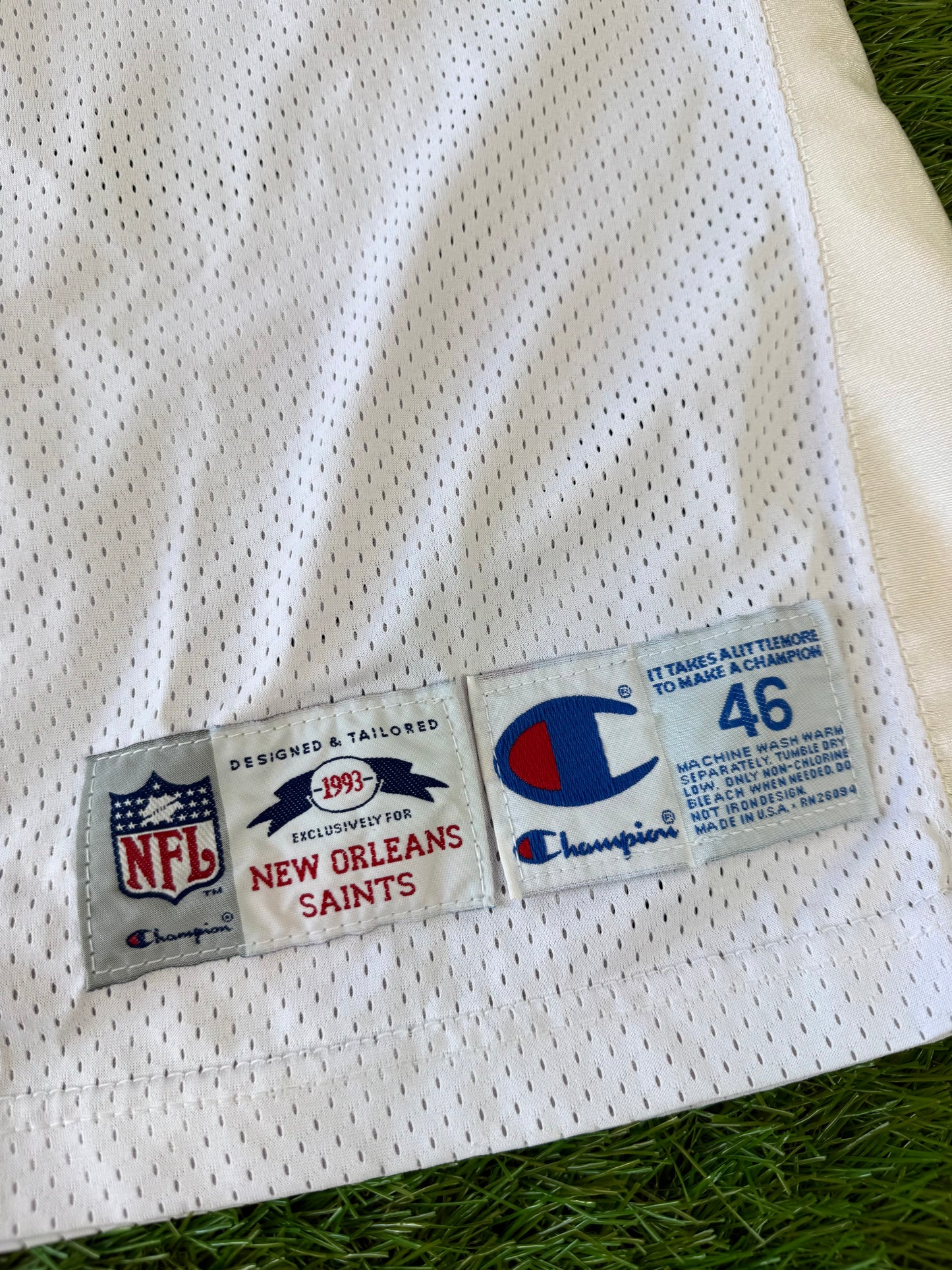 New Orleans Saints Marcus Dowdell Game Worn 1993 NFL Football Jersey (46/Large)