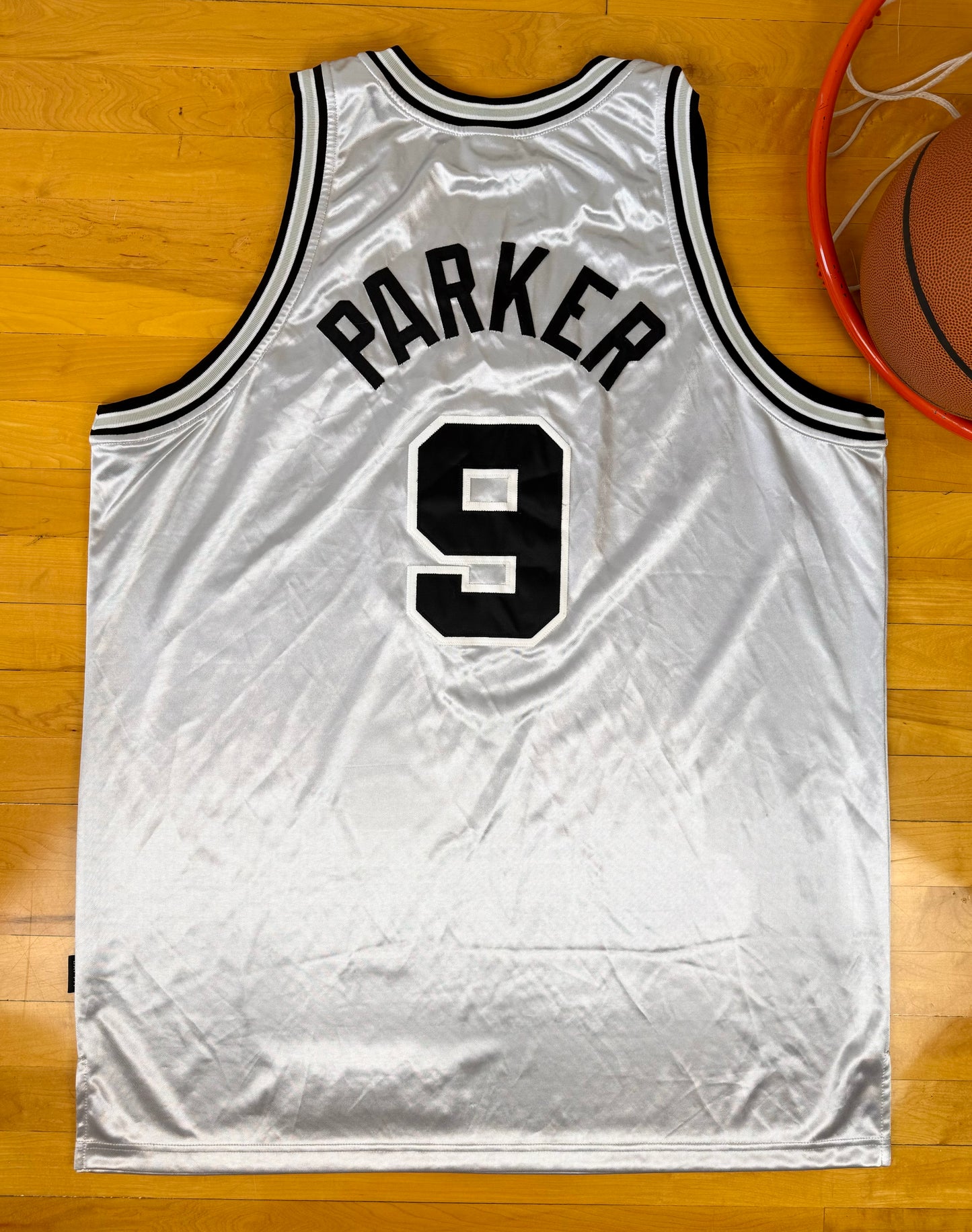 San Antonio Spurs 2003-2004 Tony Parker Throwback NBA Basketball Jersey (56/XXL)