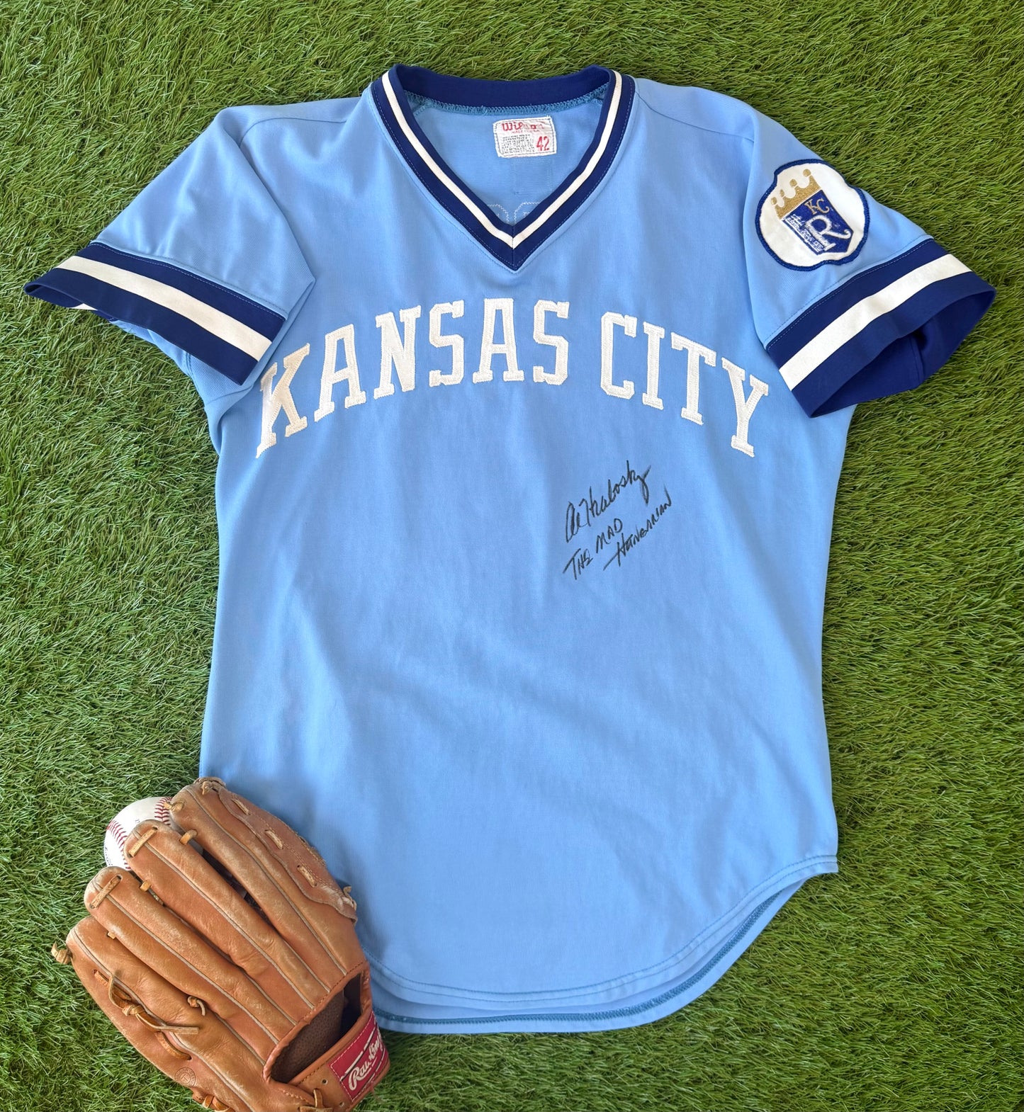 Kansas City Royals Al Hrabosky 1978-1979 Autographed MLB Baseball Jersey (42/Large)