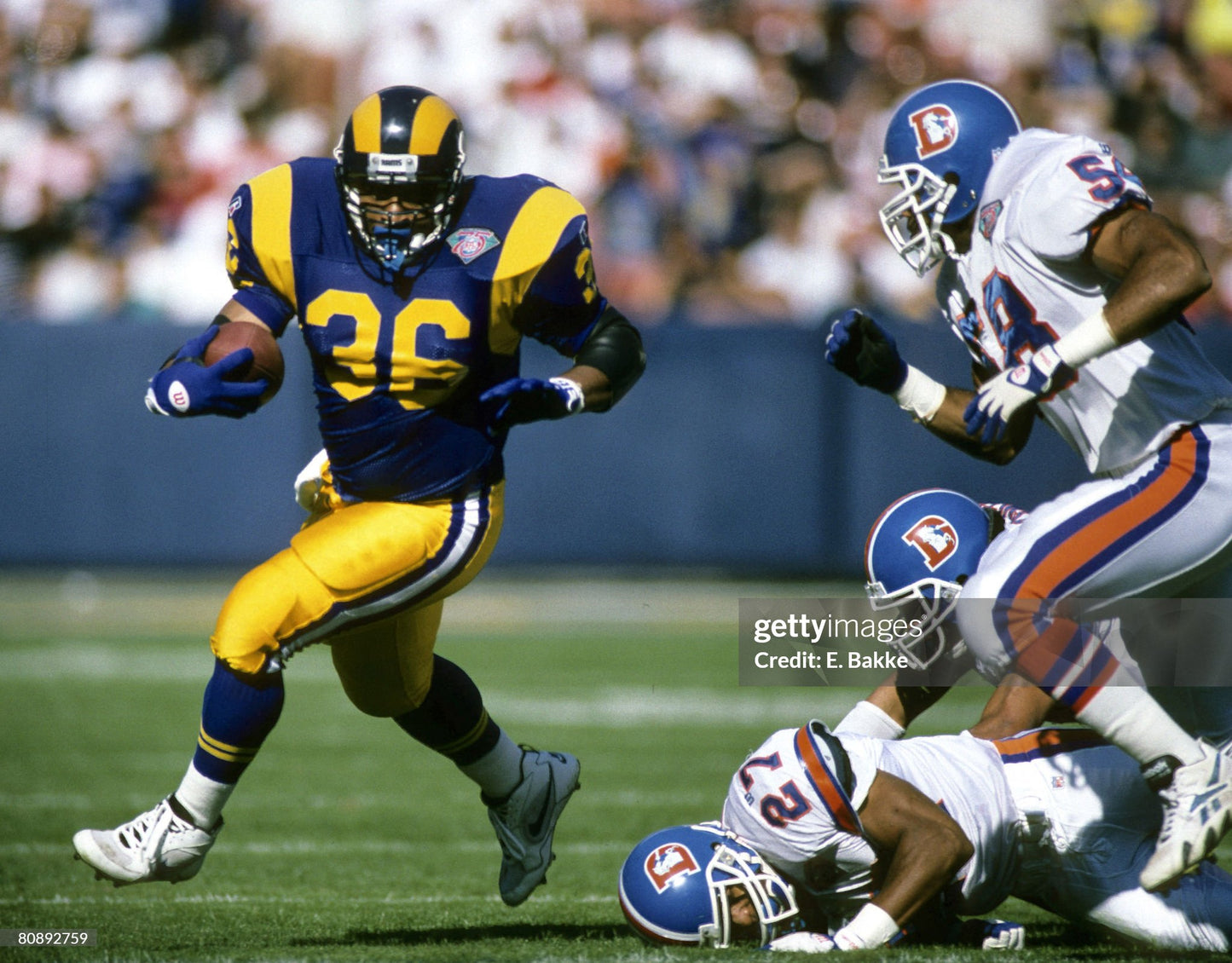 Los Angeles Rams Jerome Bettis 1994 NFL Football Jersey (44/Large)