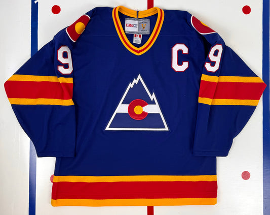 Colorado Rockies 1980-1981 Lanny McDonald NHL Hockey Jersey (Large)