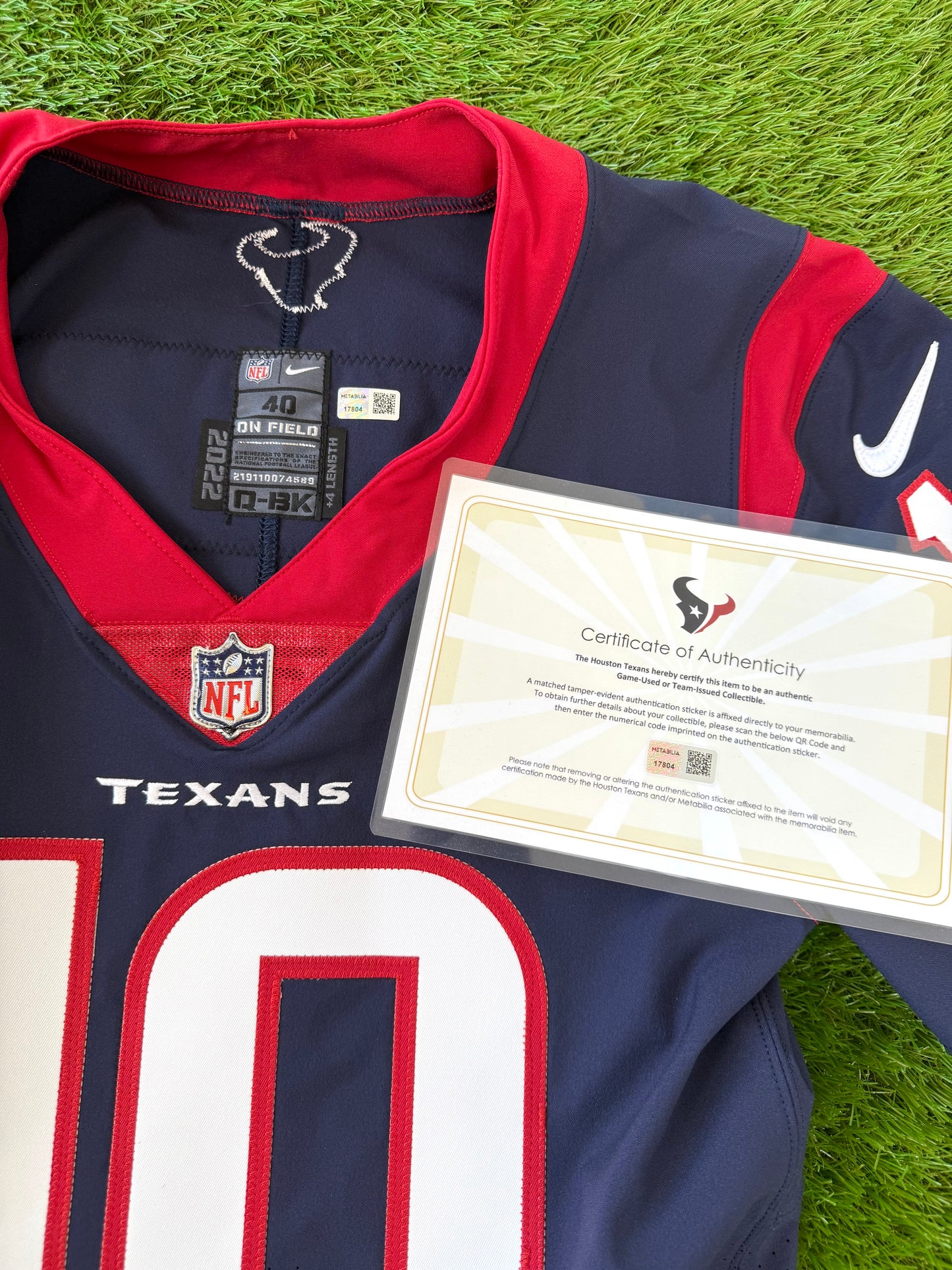 Houston Texans Davis Mills 2022 NFL Football Jersey (44/Large)