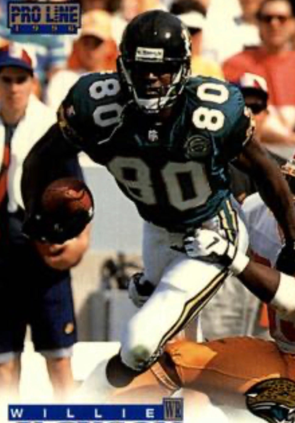 Jacksonville Jaguars Willie Jackson 1995 Autographed NFL Football Jersey (52/XXL)