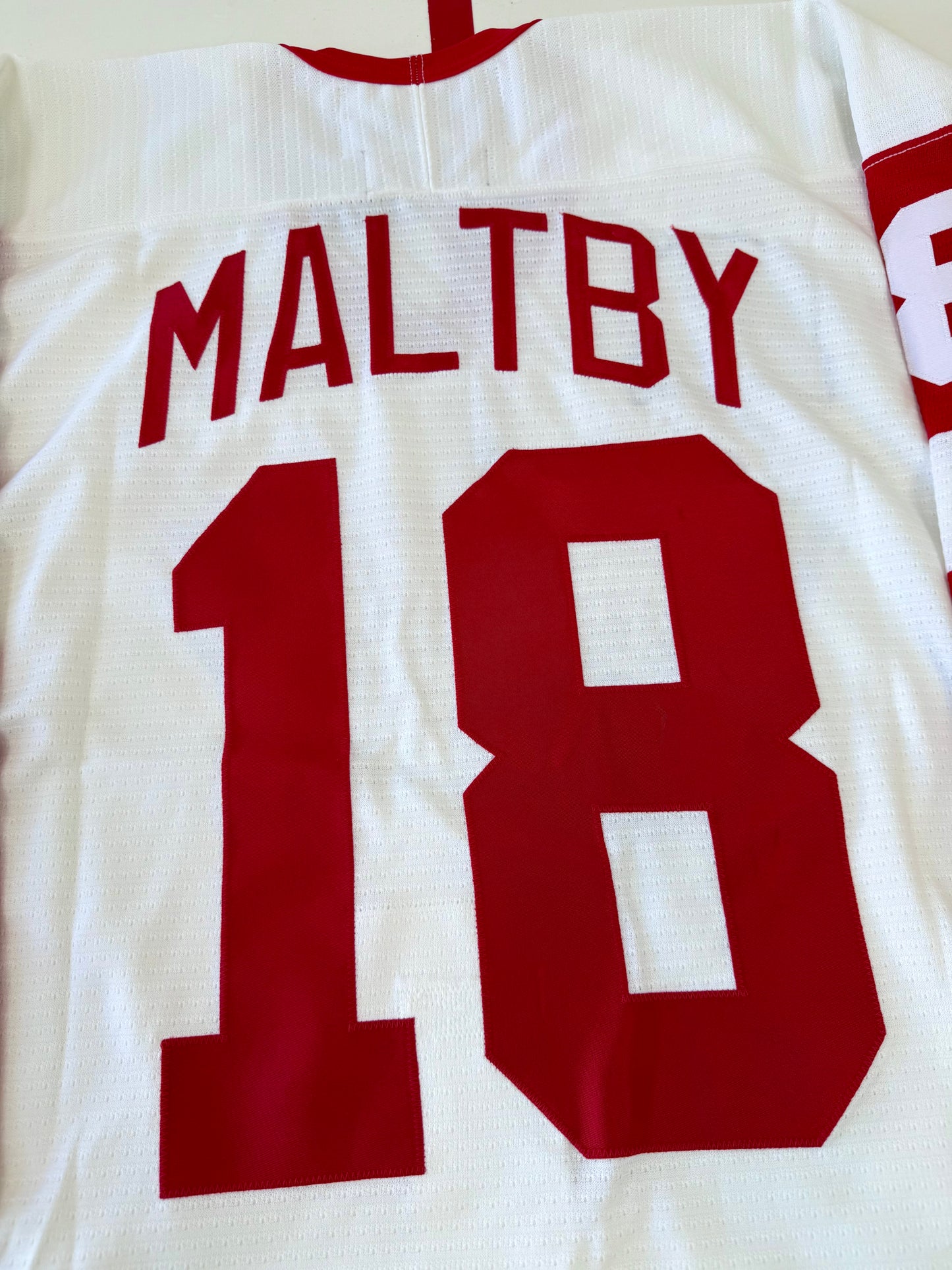 Detroit Red Wings Kirk Maltby Signed 1997 Stanley Cup Finals NHL Hockey Jersey (44/Small)