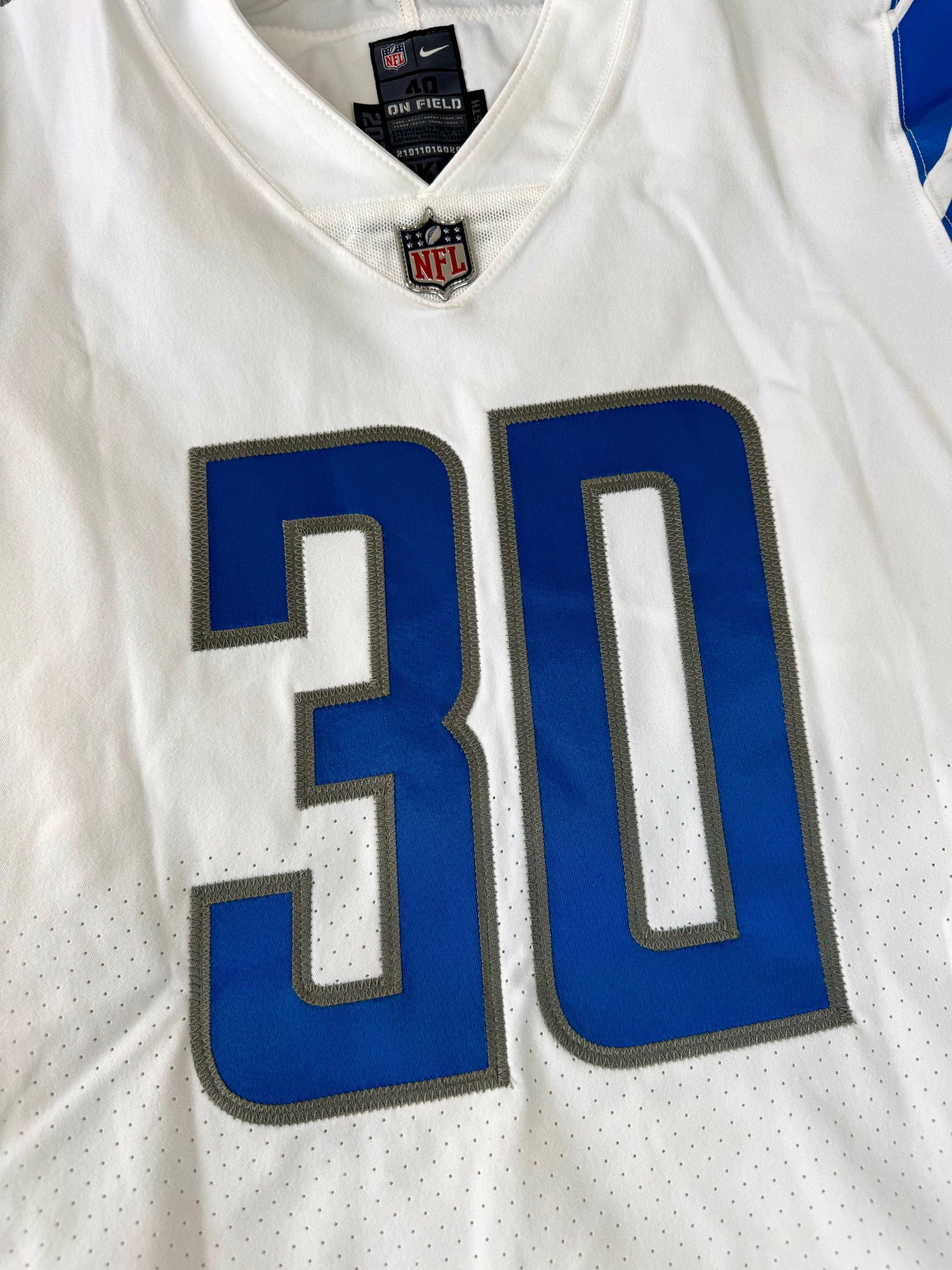 Detroit Lions 2022 Game Issued Jamaal Williams NFL Football Jersey (40/Medium)