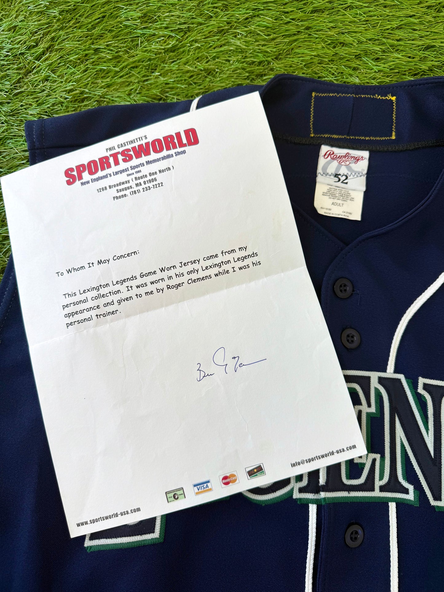 Lexington Legends Roger Clemens 2006 MiLB Baseball Jersey (52/XXL)