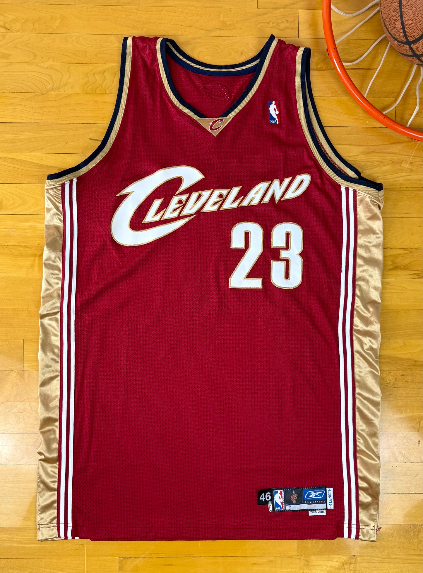Cleveland Cavaliers LeBron James 2005-2006 Team Issued NBA Basketball Jersey (46/Large)