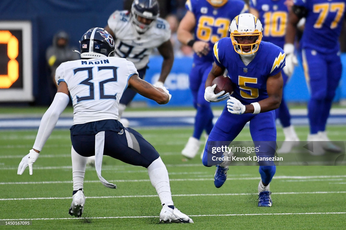 Los Angeles Chargers Josh Palmer 2023 Game Issued Alternate NFL Football Jersey (42/Medium)