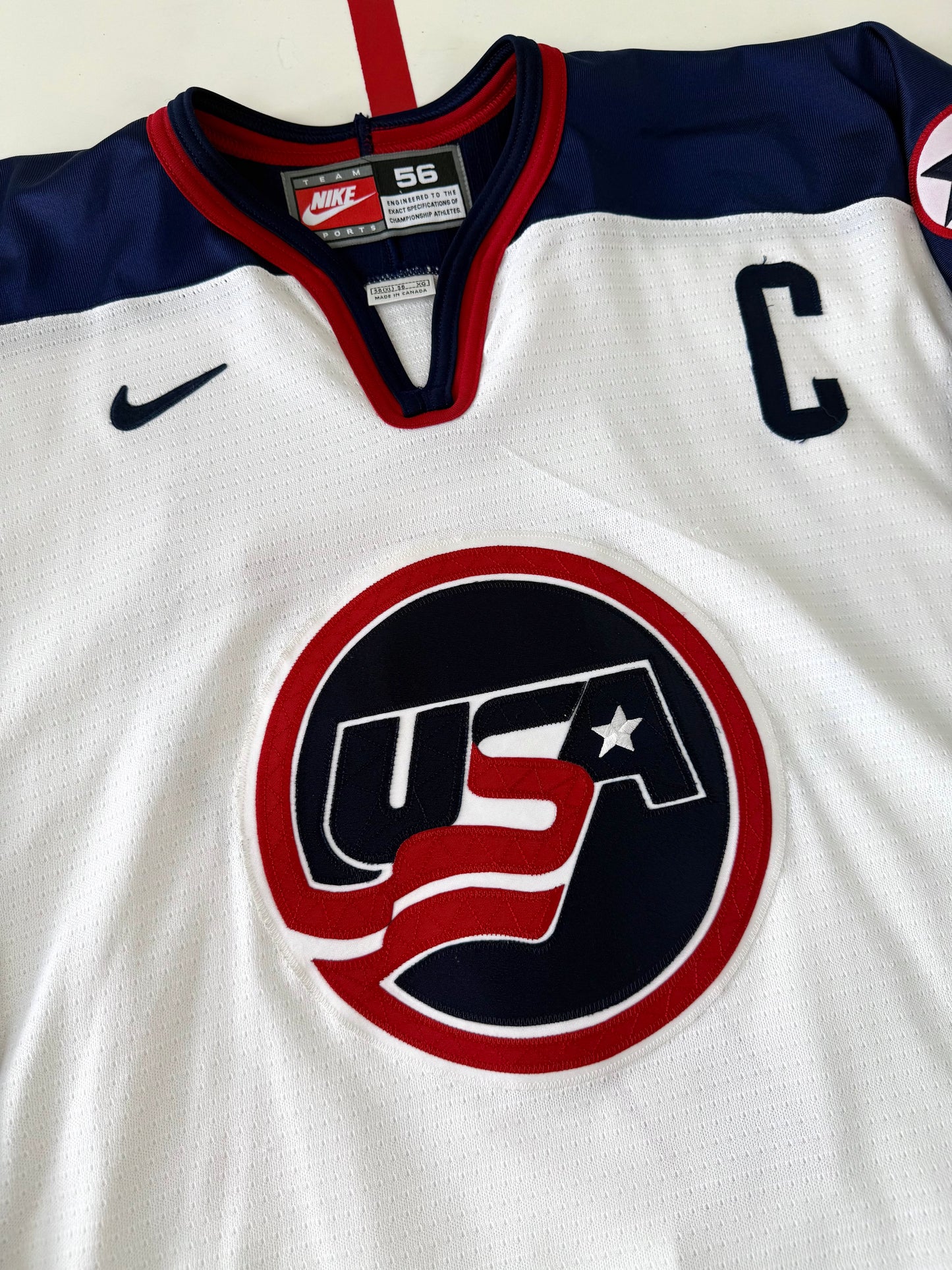 Team USA Chris Chelios 1998 Nagano Olympics Hockey Jersey (56/XL)