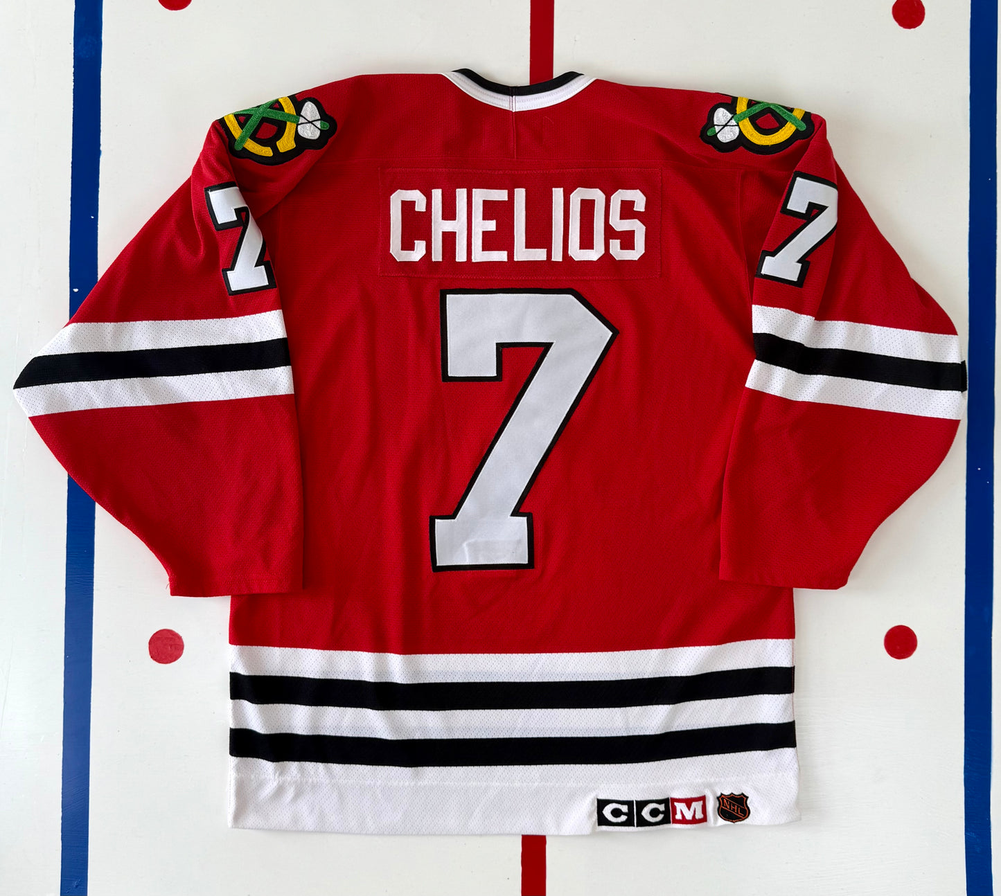 Chicago Blackhawks Chris Chelios 1993-1995 NHL Hockey Jersey (44/Medium)