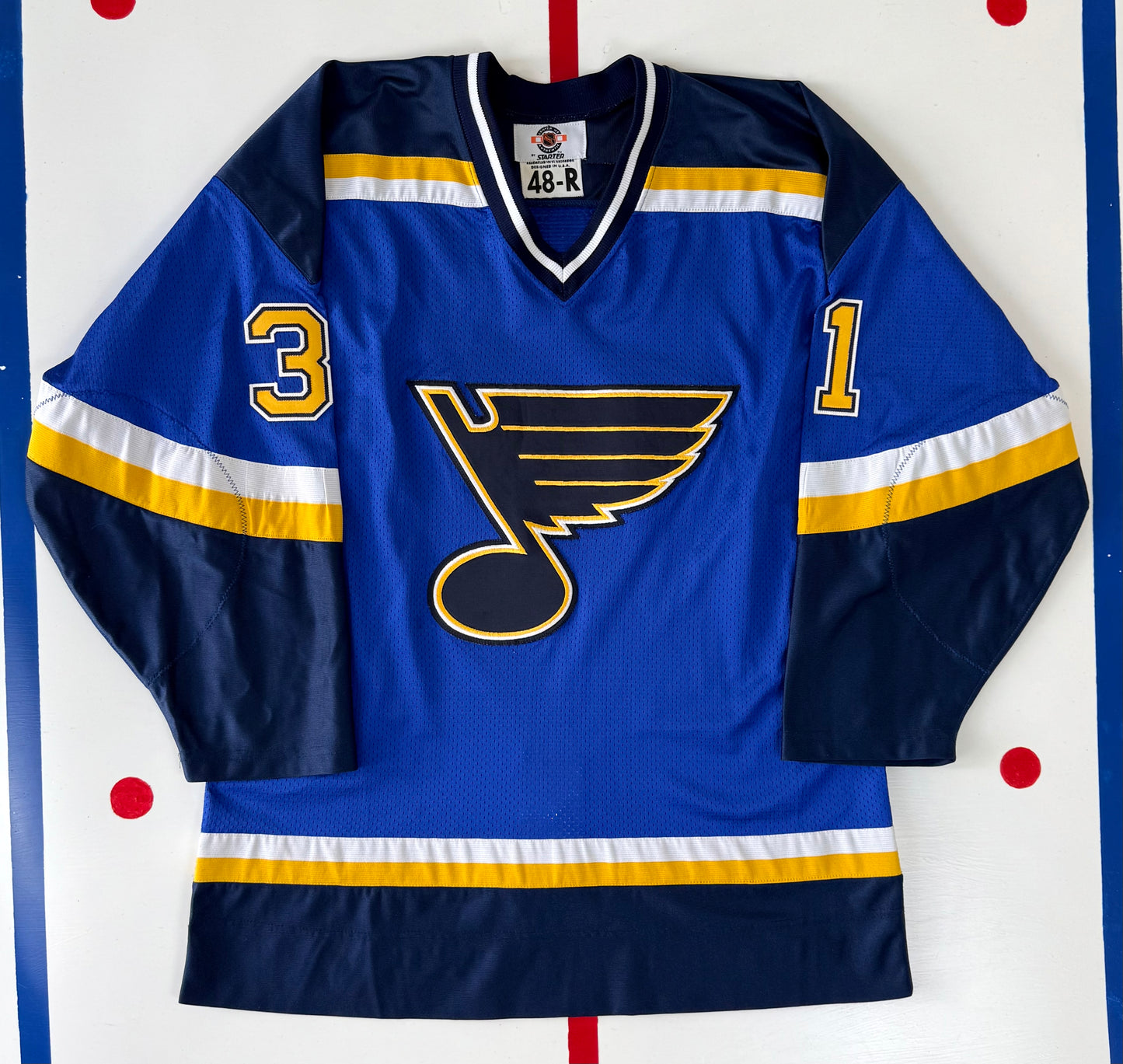 St. Louis Blues Grant Fuhr 1998-1999 NHL Hockey Jersey (48/Large)