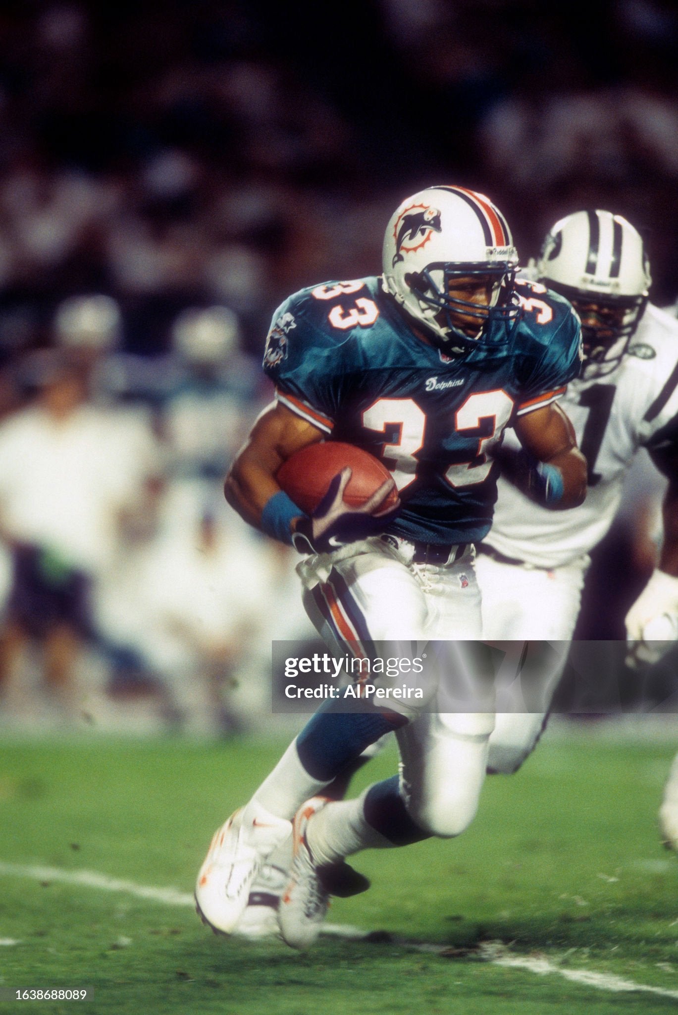 Miami Dolphins Karim Abdul-Jabbar 1997-1998 NFL Football Jersey (46/Medium)