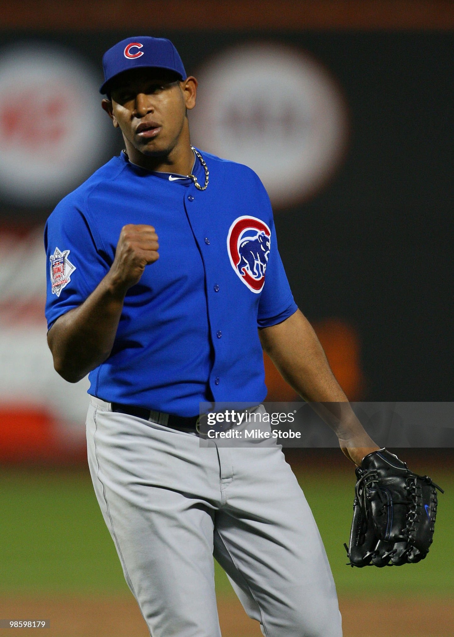 Chicago Cubs 2010 Carlos Marmol Game Worn MLB Baseball Jersey (46/Large)