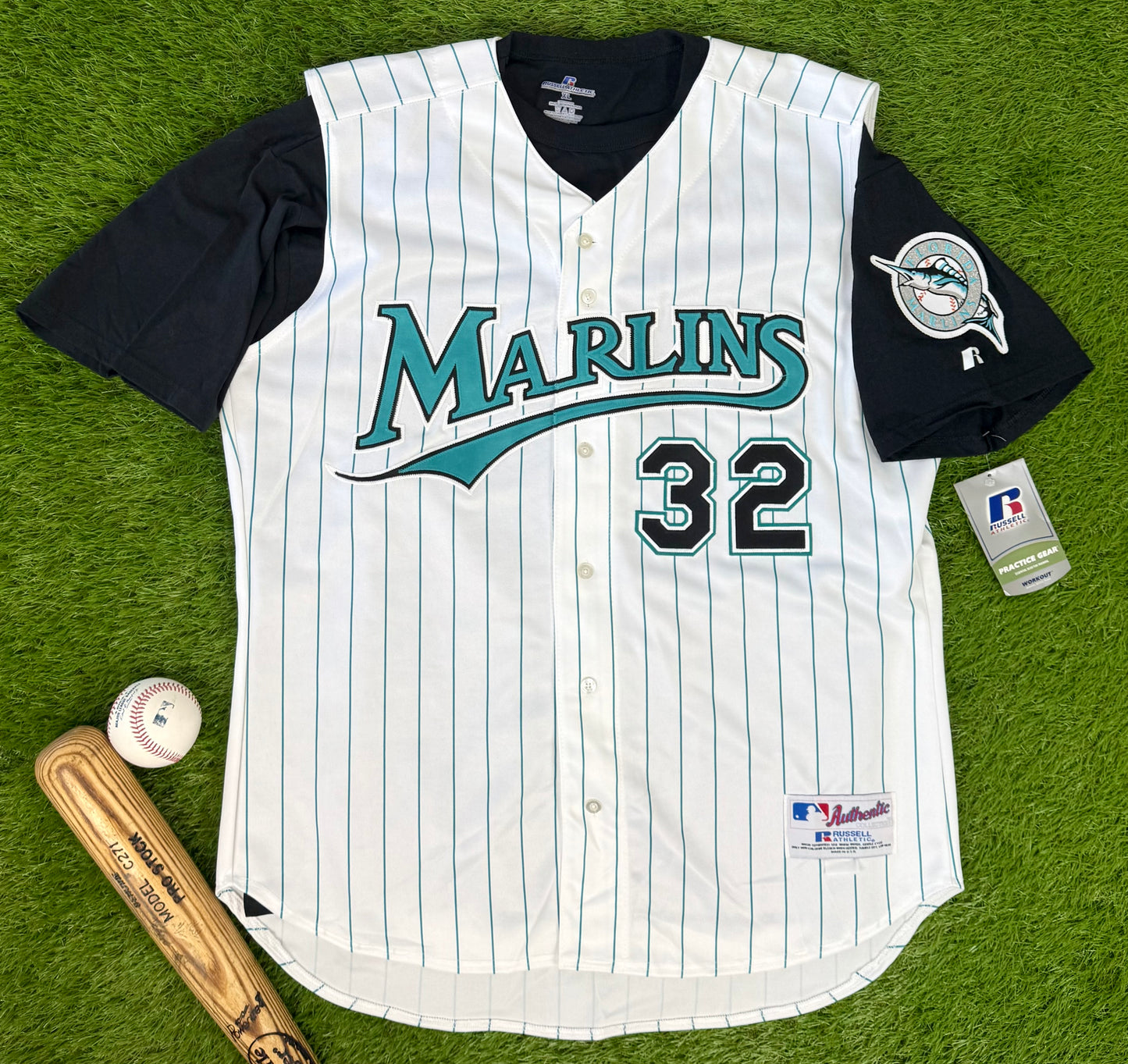 Florida Marlins 2002 Tim Raines MLB Baseball Jersey (50/XL)