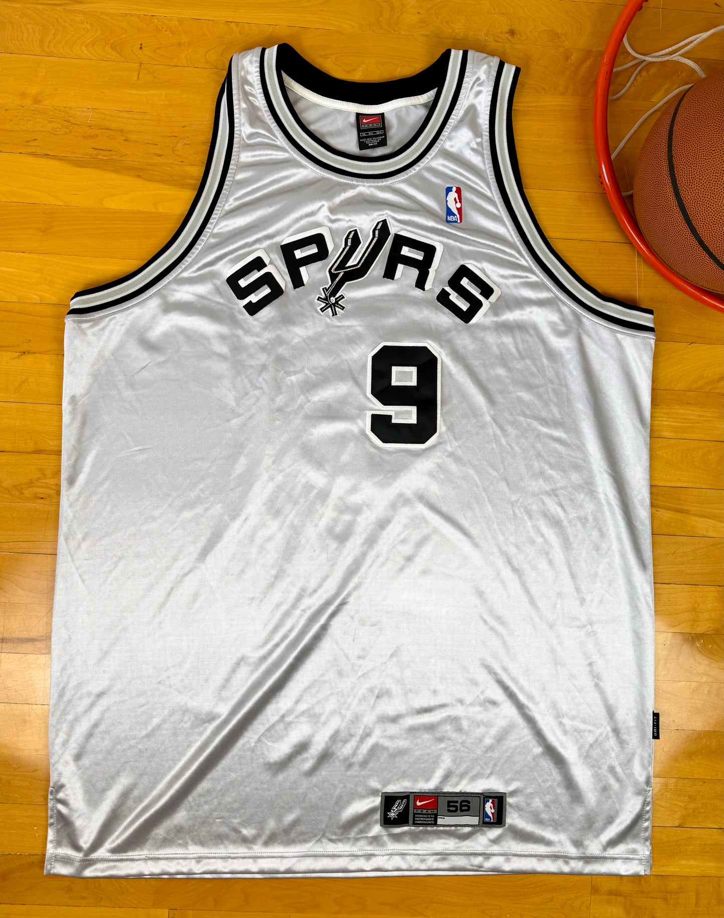 San Antonio Spurs 2003-2004 Tony Parker Throwback NBA Basketball Jersey (56/XXL)