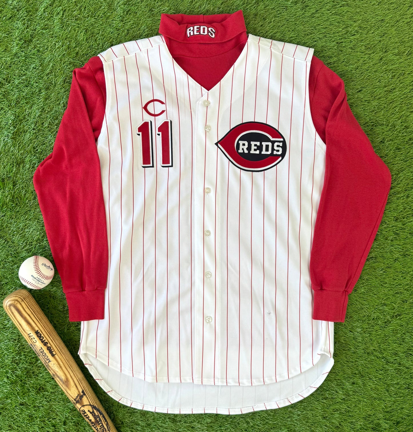 Cincinnati Reds Barry Larkin 1999 MLB Baseball Jersey and Undershirt (48/XL)