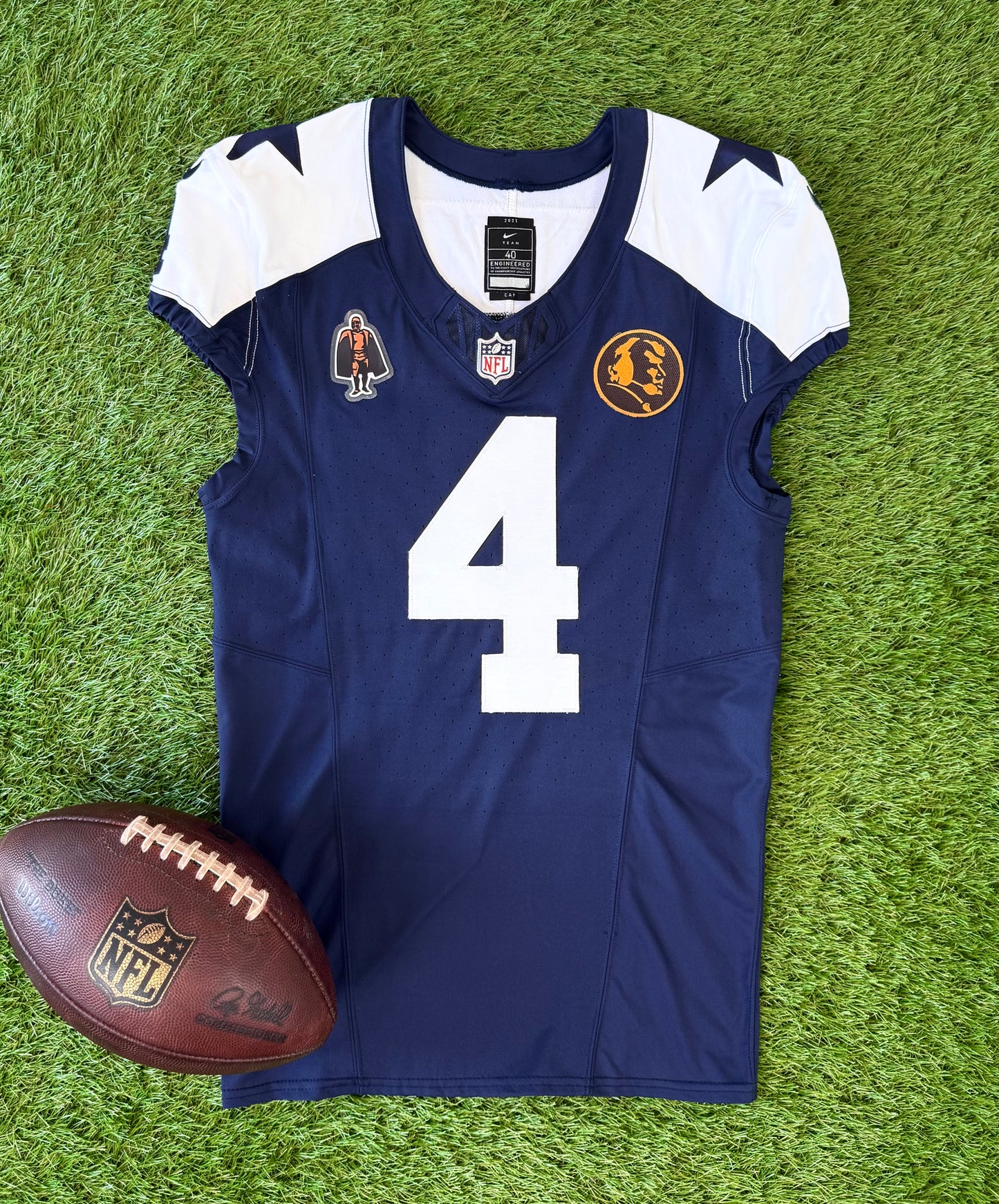 Dallas Cowboys Dak Prescott Thanksgiving 2023 Team Issued NFL Football Jersey (40/Medium)