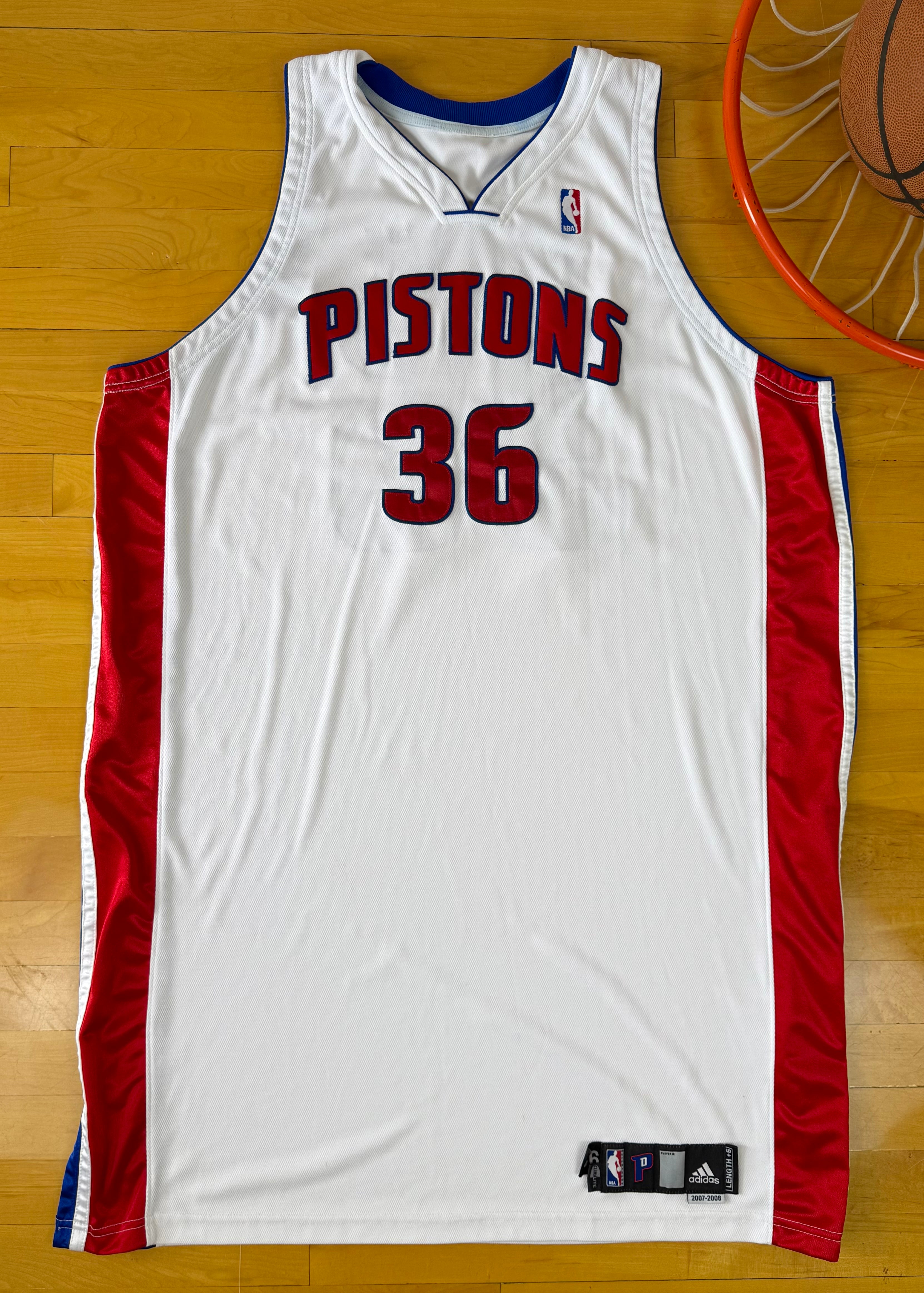 【希少】ナイキ NBA PISTONS WALLACE ユニフォーム XL Detroit Pistons Ben Wallace Nike Basketball Jersey White