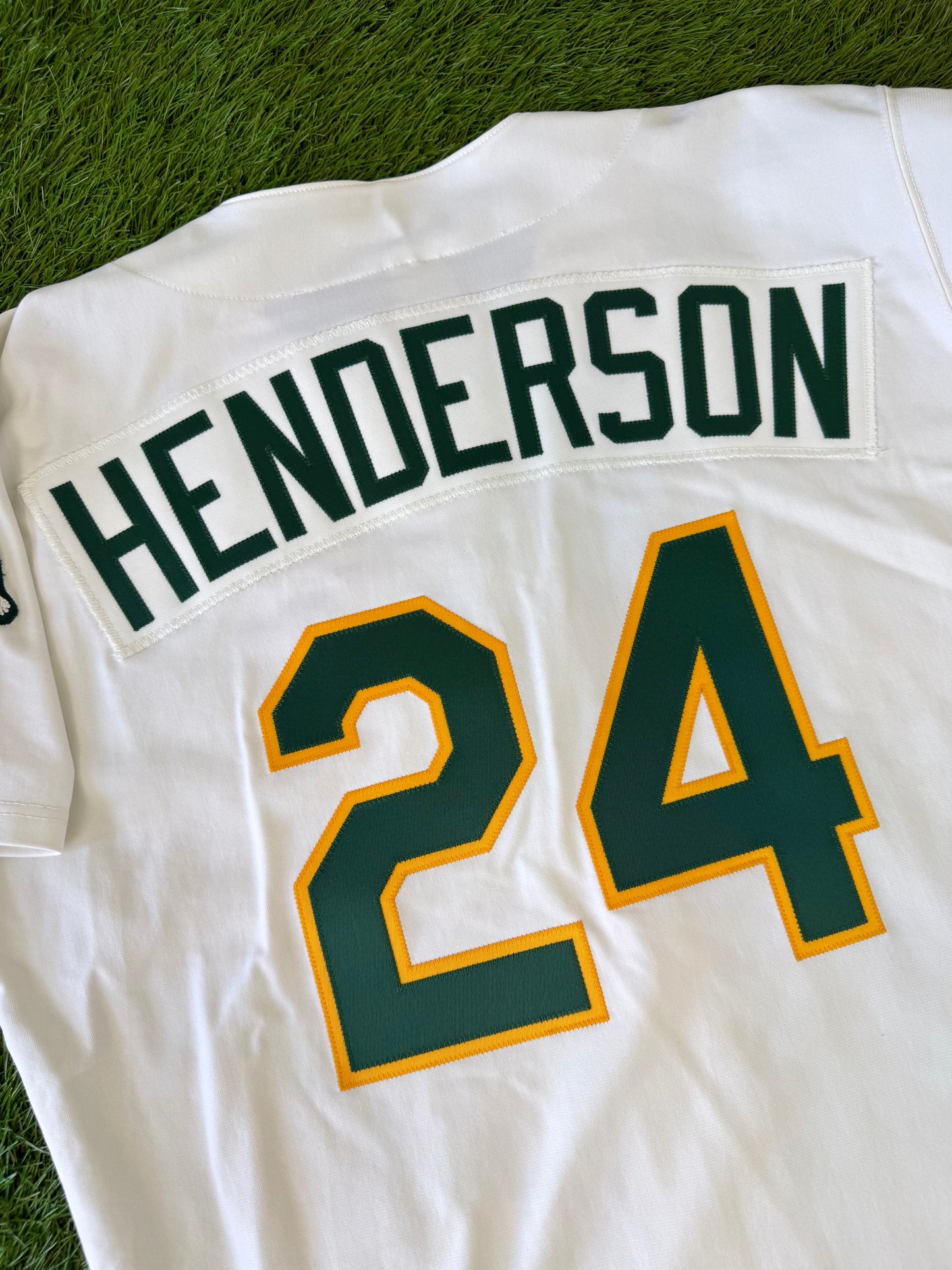 Oakland Athletics Rickey Henderson 1992 MLB Baseball Jersey (44/Large)