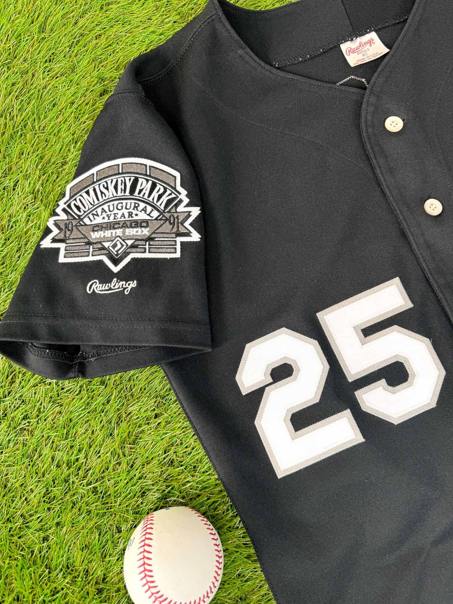 Chicago White Sox 1991 Sammy Sosa Black Alternate MLB Baseball Jersey (40/Medium)