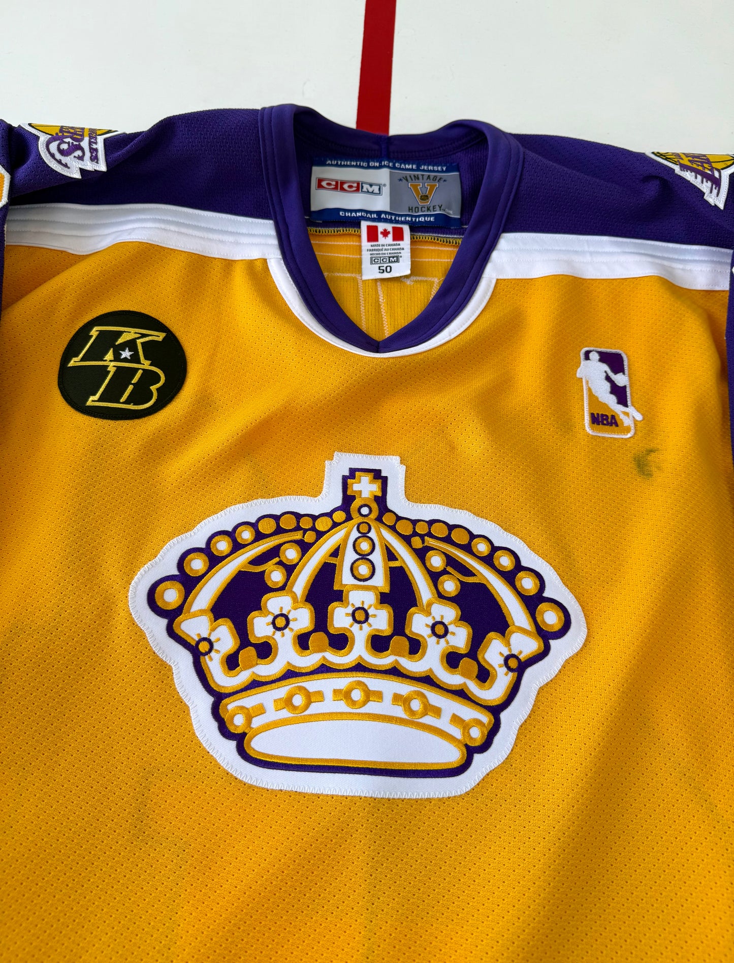 Los Angeles Kings Kobe Bryant LA Lakers Custom Hockey Jersey (50/Large)