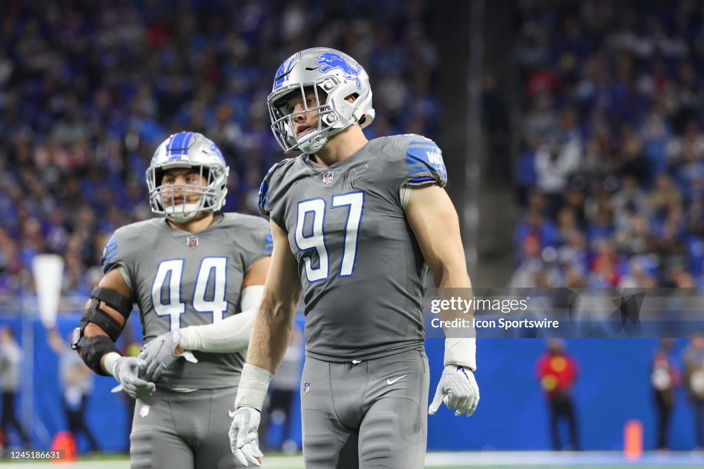 Detroit Lions Aidan Hutchinson 2022 NFL Football Jersey (46/Large)