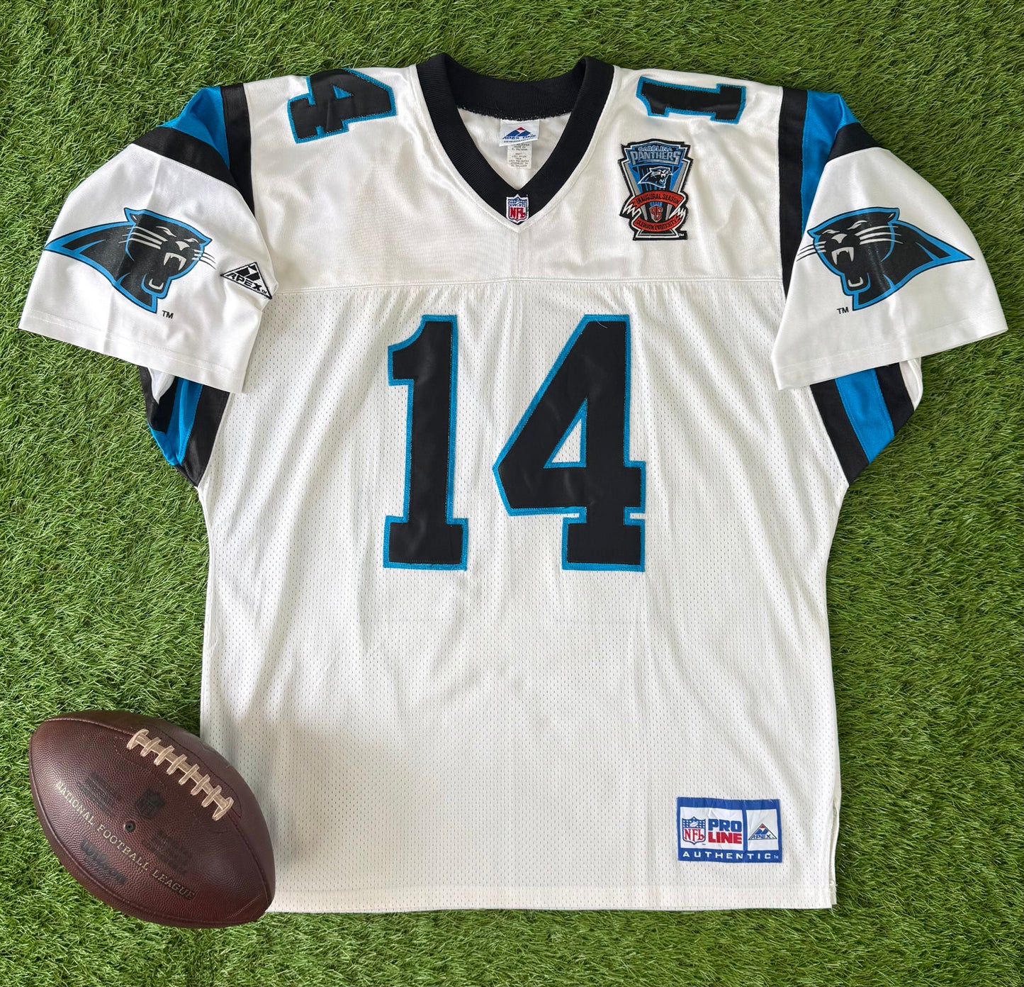 Carolina Panthers Frank Reich 1995 Preseason NFL Football Jersey (XL)