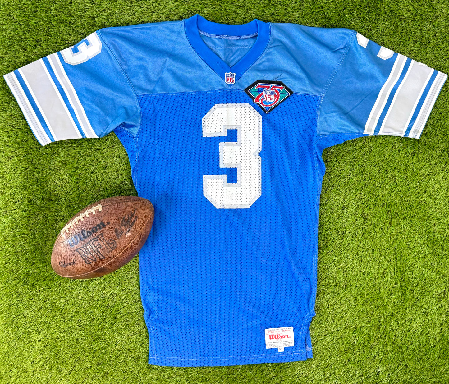 Detroit Lions 1994 Game Issued Kaplan NFL Football Jersey (44/Large)