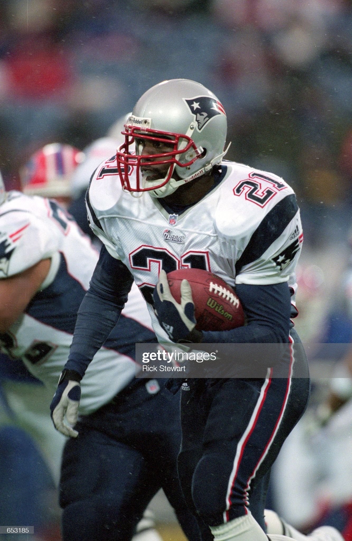 New England Patriots JR Redmond 2000 Game Worn NFL Football Jersey (48/Large)