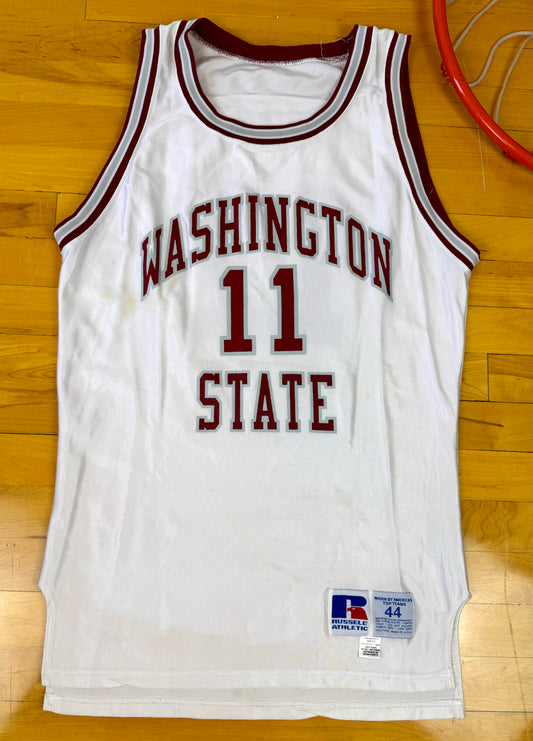 Washington State Cougars 1992-1993 Drew Bledsoe College Basketball Jersey (44/Large)