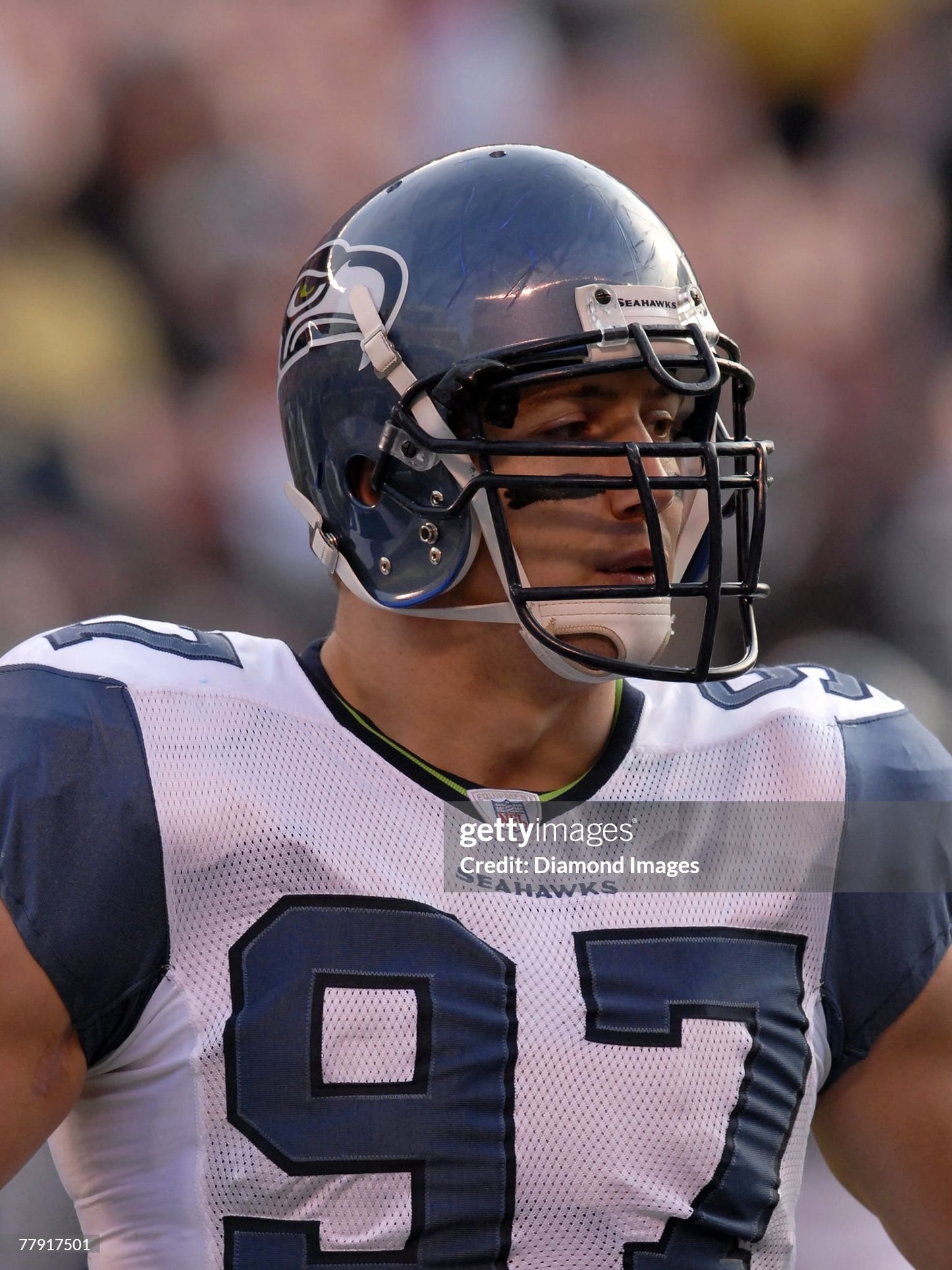 Seattle Seahawks Patrick Kerney 2007 Game Worn NFL Football Jersey (48/XL)