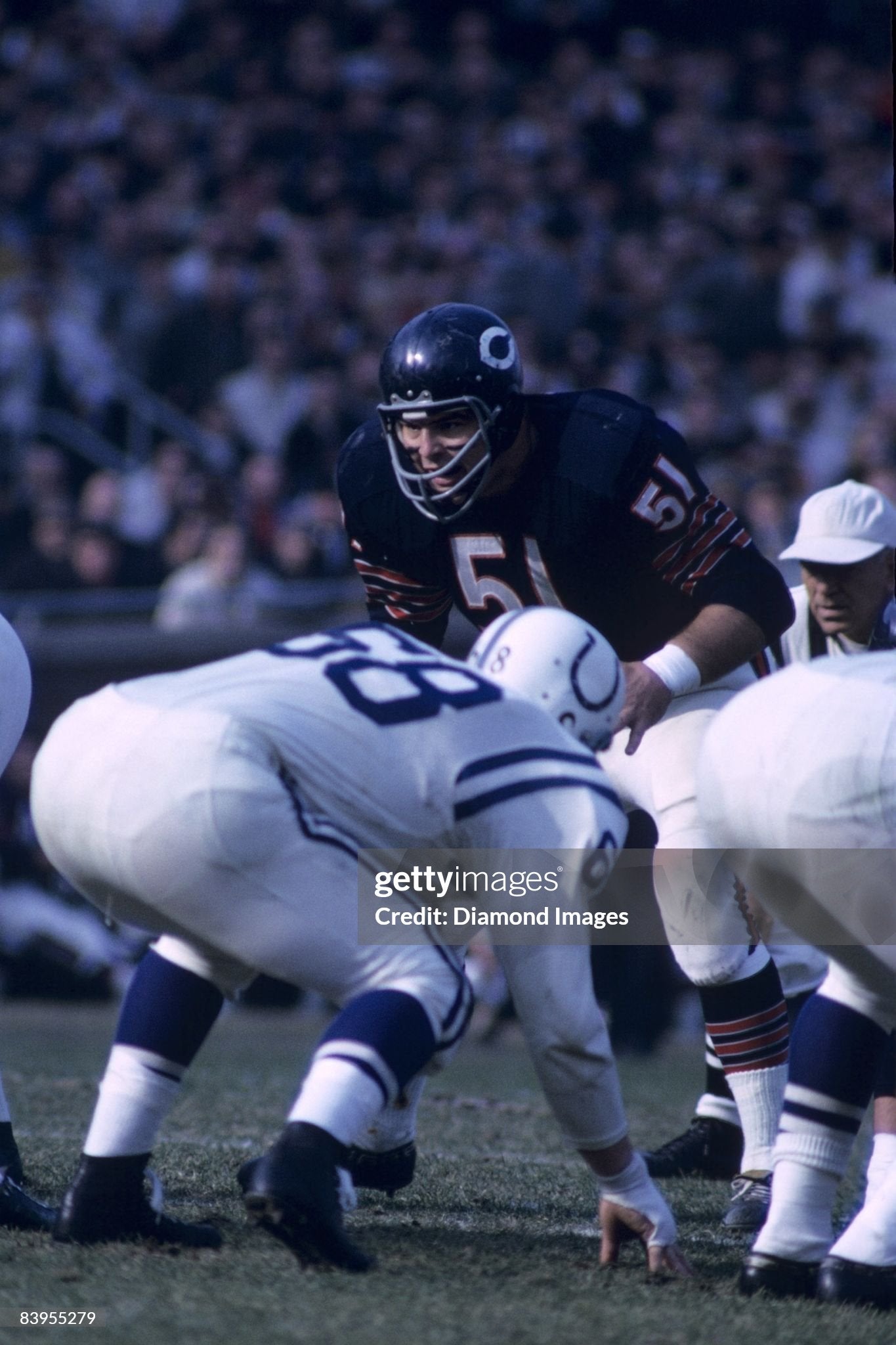 Chicago Bears Dick Butkus 1965 Full Size NFL Football Helmet (7 1/8 - 7 1/4)