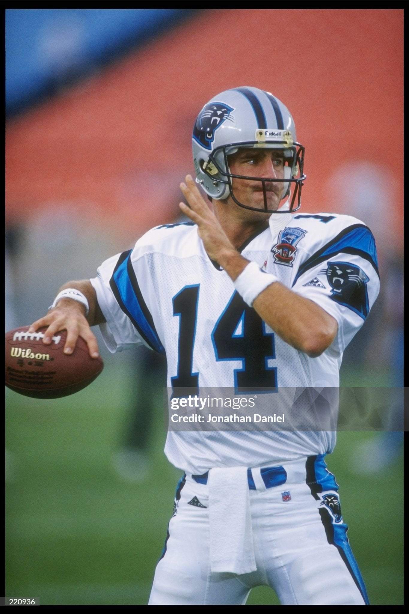 Carolina Panthers Frank Reich 1995 Preseason NFL Football Jersey (XL)