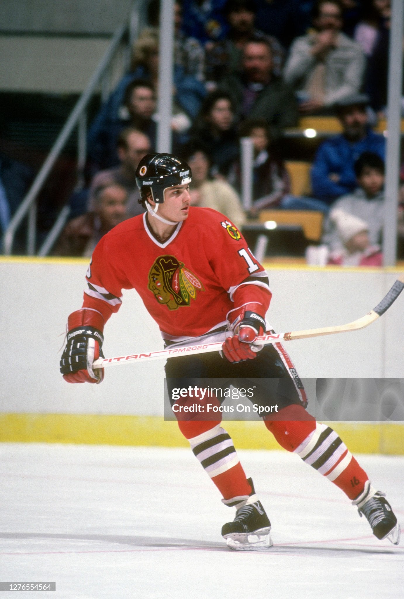 Chicago Blackhawks Eddie Olczyk 1985 Playoff Mesh NHL Hockey Jersey (38/Small)