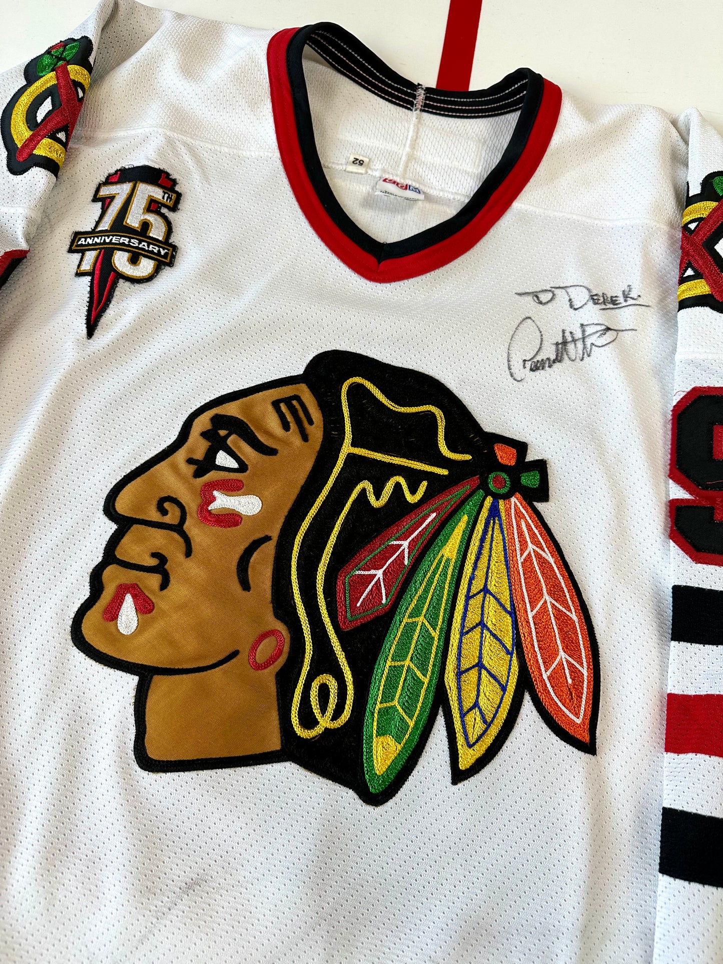 Chicago Blackhawks 2000-2001 Dean Mcammond Game Worn NHL Hockey Jersey (52/XL)