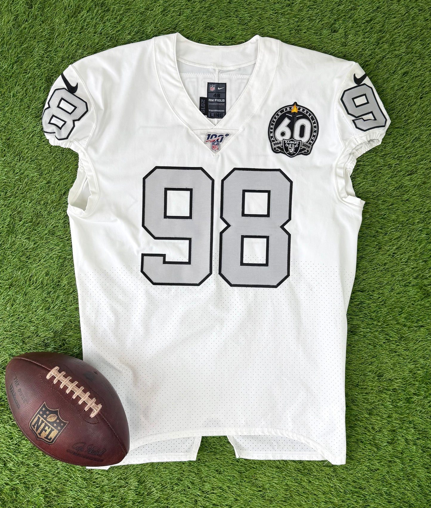 Oakland Raiders Maxx Crosby 2019 Alternate Throwback NFL Football Jersey (48/XL)